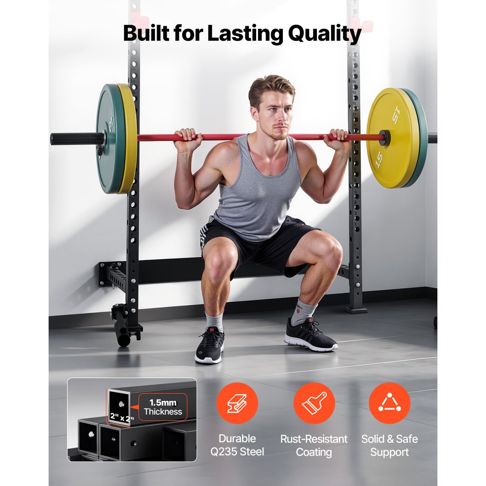 Πτυσσόμενο Power Cage VEVOR, Επιτοίχια βάση καθισμάτων Power Rack, Πολυλειτουργικός εξοπλισμός προπόνησης ενδυνάμωσης με βάση ναρκών, ρυθμιζόμενα J-Hooks και μπάρα έλξης για γυμναστήριο στο σπίτι, χωρητικότητα 545 κιλών Πτυσσόμενο Power Cage VEVOR, Επιτοίχια βάση καθισμάτων Power Rack, Πολυλειτουργικός εξοπλισμός προπόνησης ενδυνάμωσης με βάση ναρκών, ρυθμιζόμενα J-Hooks και μπάρα έλξης για γυμναστήριο στο σπίτι, χωρητικότητα 545 κιλών