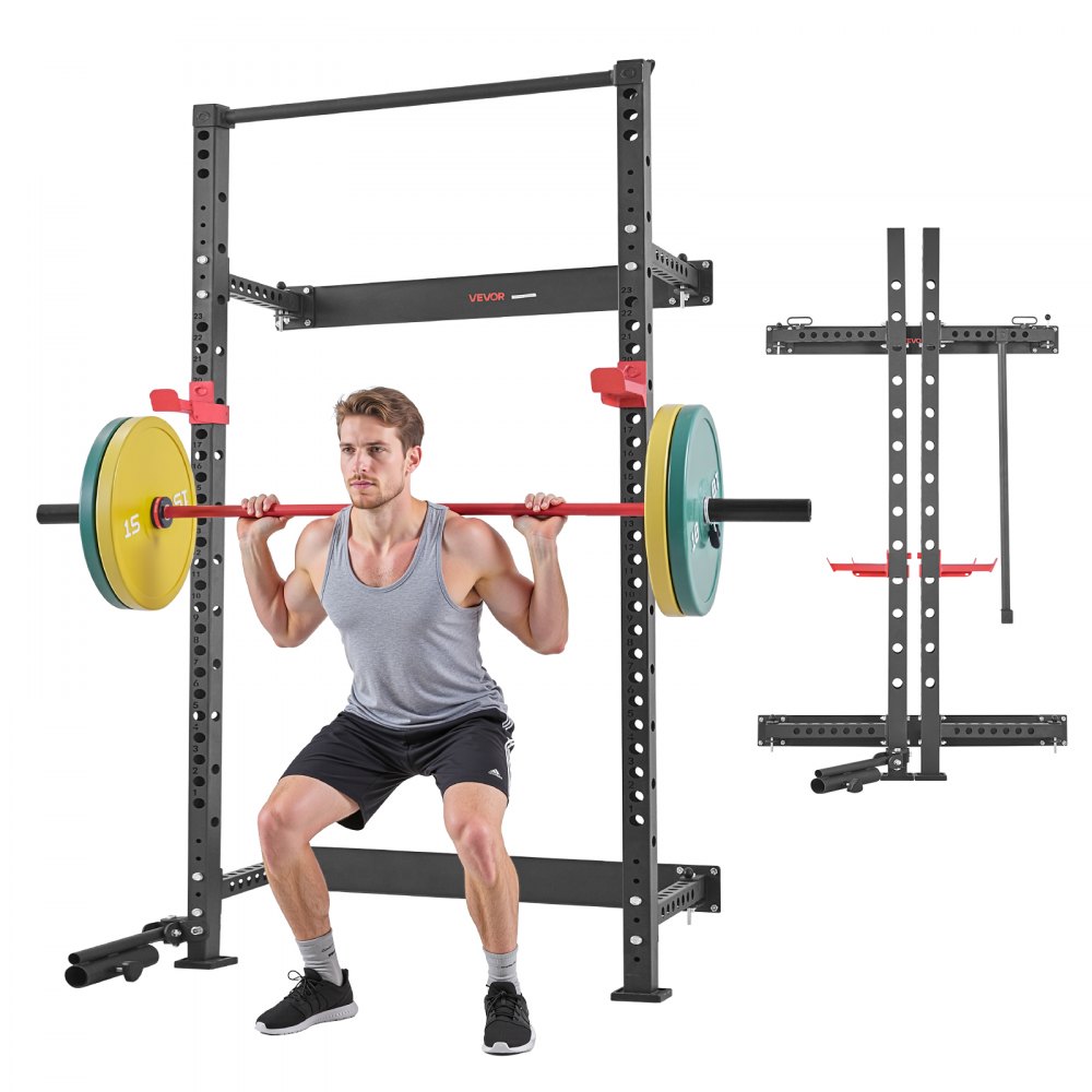 Πτυσσόμενο Power Cage VEVOR, Επιτοίχια βάση καθισμάτων Power Rack, Πολυλειτουργικός εξοπλισμός προπόνησης ενδυνάμωσης με βάση ναρκών, ρυθμιζόμενα J-Hooks και μπάρα έλξης για γυμναστήριο στο σπίτι, χωρητικότητα 545 κιλών Πτυσσόμενο Power Cage VEVOR, Επιτοίχια βάση καθισμάτων Power Rack, Πολυλειτουργικός εξοπλισμός προπόνησης ενδυνάμωσης με βάση ναρκών, ρυθμιζόμενα J-Hooks και μπάρα έλξης για γυμναστήριο στο σπίτι, χωρητικότητα 545 κιλών