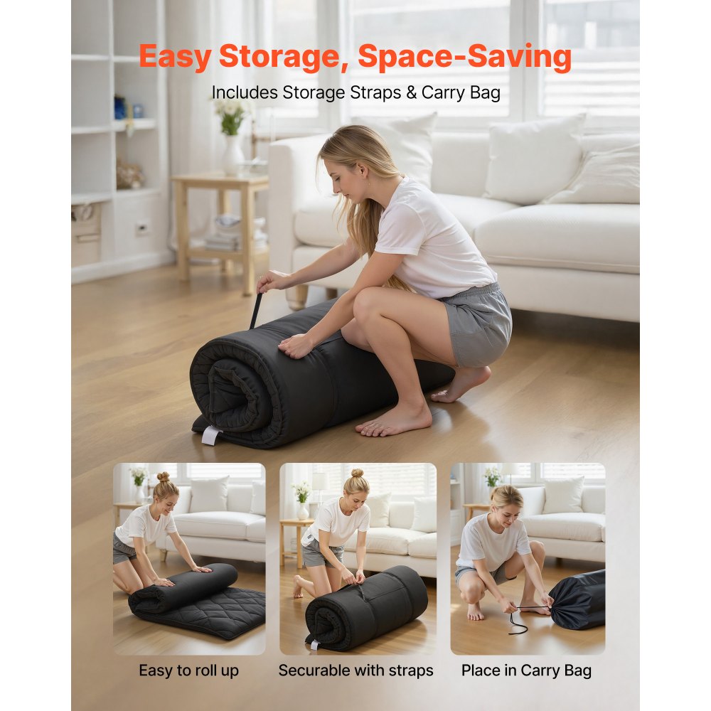 Ιαπωνικό στρώμα τατάμι VEVOR, Πτυσσόμενο στρώμα ιαπωνικού τατάμι διπλού μεγέθους, Στρώμα φουτόν με τσάντα αποθήκευσης και κούμπωμα, Πατάκι δαπέδου 9 στρώσεων για ύπνο, Φοιτητική εστία, Διαλογισμό, Γιόγκα, 2032 x 991 x 89 mm, Μαύρο Ιαπωνικό στρώμα τατάμι VEVOR, Πτυσσόμενο στρώμα ιαπωνικού τατάμι διπλού μεγέθους, Στρώμα φουτόν με τσάντα αποθήκευσης και κούμπωμα, Πατάκι δαπέδου 9 στρώσεων για ύπνο, Φοιτητική εστία, Διαλογισμό, Γιόγκα, 2032 x 991 x 89 mm, Μαύρο