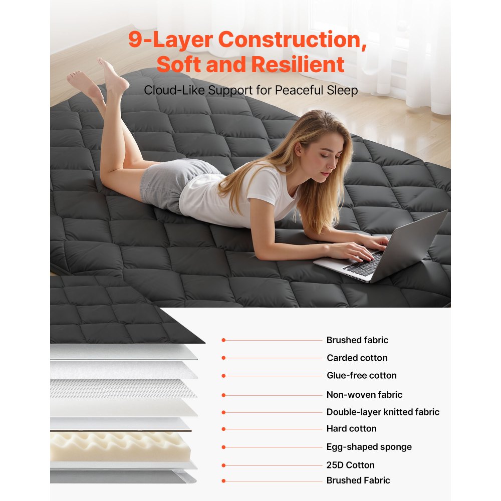 Ιαπωνικό στρώμα τατάμι VEVOR, Πτυσσόμενο στρώμα ιαπωνικού τατάμι πλήρους μεγέθους, Στρώμα φουτόν με τσάντα αποθήκευσης και κούμπωμα, Πατάκι δαπέδου 9 στρώσεων για ύπνο, κοιτώνα, διαλογισμό, γιόγκα, 2032 x 1372 x 89 mm, μαύρο Ιαπωνικό στρώμα τατάμι VEVOR, Πτυσσόμενο στρώμα ιαπωνικού τατάμι πλήρους μεγέθους, Στρώμα φουτόν με τσάντα αποθήκευσης και κούμπωμα, Πατάκι δαπέδου 9 στρώσεων για ύπνο, κοιτώνα, διαλογισμό, γιόγκα, 2032 x 1372 x 89 mm, μαύρο