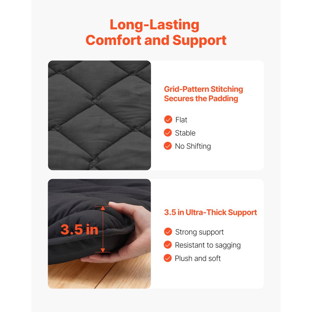 Ιαπωνικό στρώμα τατάμι VEVOR, Πτυσσόμενο στρώμα ιαπωνικού τατάμι πλήρους μεγέθους, Στρώμα φουτόν με τσάντα αποθήκευσης και κούμπωμα, Πατάκι δαπέδου 9 στρώσεων για ύπνο, κοιτώνα, διαλογισμό, γιόγκα, 2032 x 1372 x 89 mm, μαύρο Ιαπωνικό στρώμα τατάμι VEVOR, Πτυσσόμενο στρώμα ιαπωνικού τατάμι πλήρους μεγέθους, Στρώμα φουτόν με τσάντα αποθήκευσης και κούμπωμα, Πατάκι δαπέδου 9 στρώσεων για ύπνο, κοιτώνα, διαλογισμό, γιόγκα, 2032 x 1372 x 89 mm, μαύρο