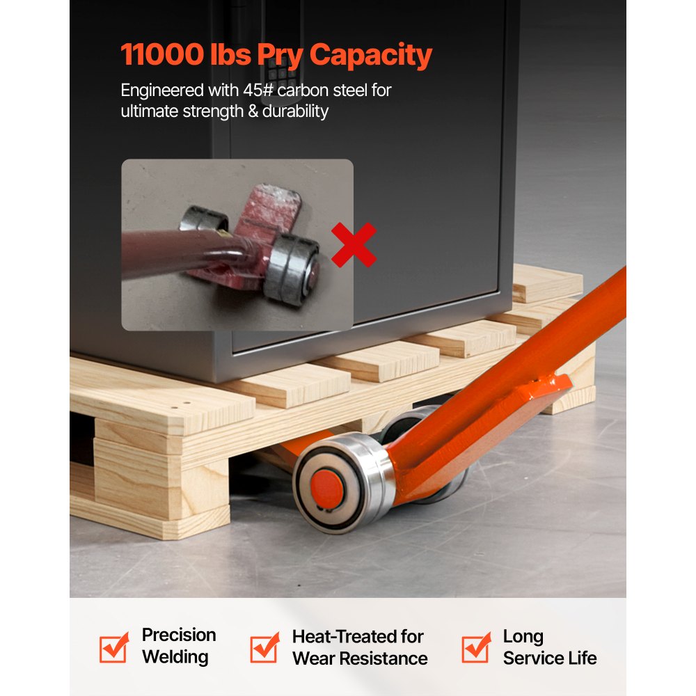 Μπάρα VEVOR Prylever, Χωρητικότητα Βάρους 4990 kg, Χειρολαβή από Ανθρακούχο Χάλυβα 1,7 m, Μπάρα με Μοχλό Ανύψωσης με Ρόδες για Μεγάλες Παλέτες, Βαρέα Αντικείμενα, Τσιμεντόλιθους, Χειρισμός Βαρέως Τύπου Εξοπλισμού Μπάρα VEVOR Prylever, Χωρητικότητα Βάρους 4990 kg, Χειρολαβή από Ανθρακούχο Χάλυβα 1,7 m, Μπάρα με Μοχλό Ανύψωσης με Ρόδες για Μεγάλες Παλέτες, Βαρέα Αντικείμενα, Τσιμεντόλιθους, Χειρισμός Βαρέως Τύπου Εξοπλισμού