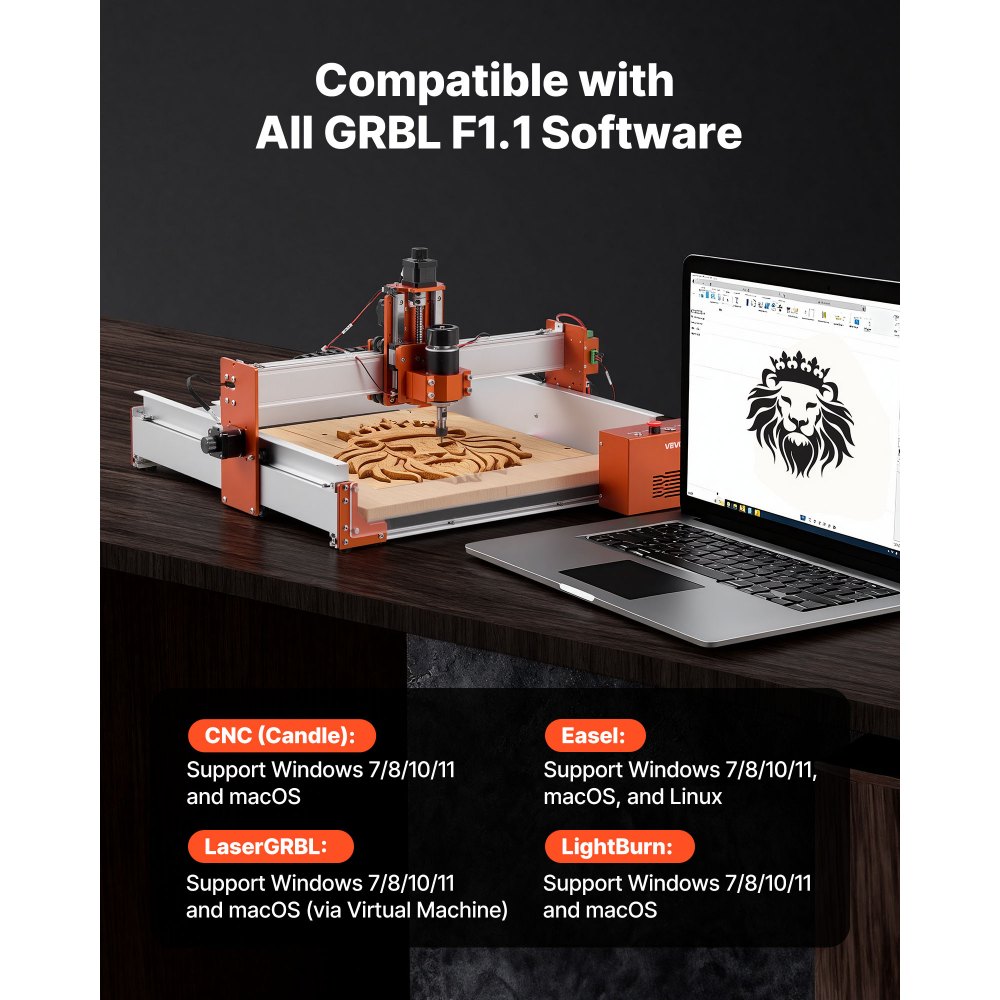 Μηχανή φρεζαρίσματος CNC VEVOR, άξονας 100W, μηχανή φρεζαρίσματος ξύλου 3 αξόνων, με επιφάνεια εργασίας 400 x 400 x 95 mm, γραμμική ράγα, δομή κράματος αλουμινίου, για κοπή ξυλογλυπτικής ακρυλικού πλαστικού Μηχανή φρεζαρίσματος CNC VEVOR, άξονας 100W, μηχανή φρεζαρίσματος ξύλου 3 αξόνων, με επιφάνεια εργασίας 400 x 400 x 95 mm, γραμμική ράγα, δομή κράματος αλουμινίου, για κοπή ξυλογλυπτικής ακρυλικού πλαστικού