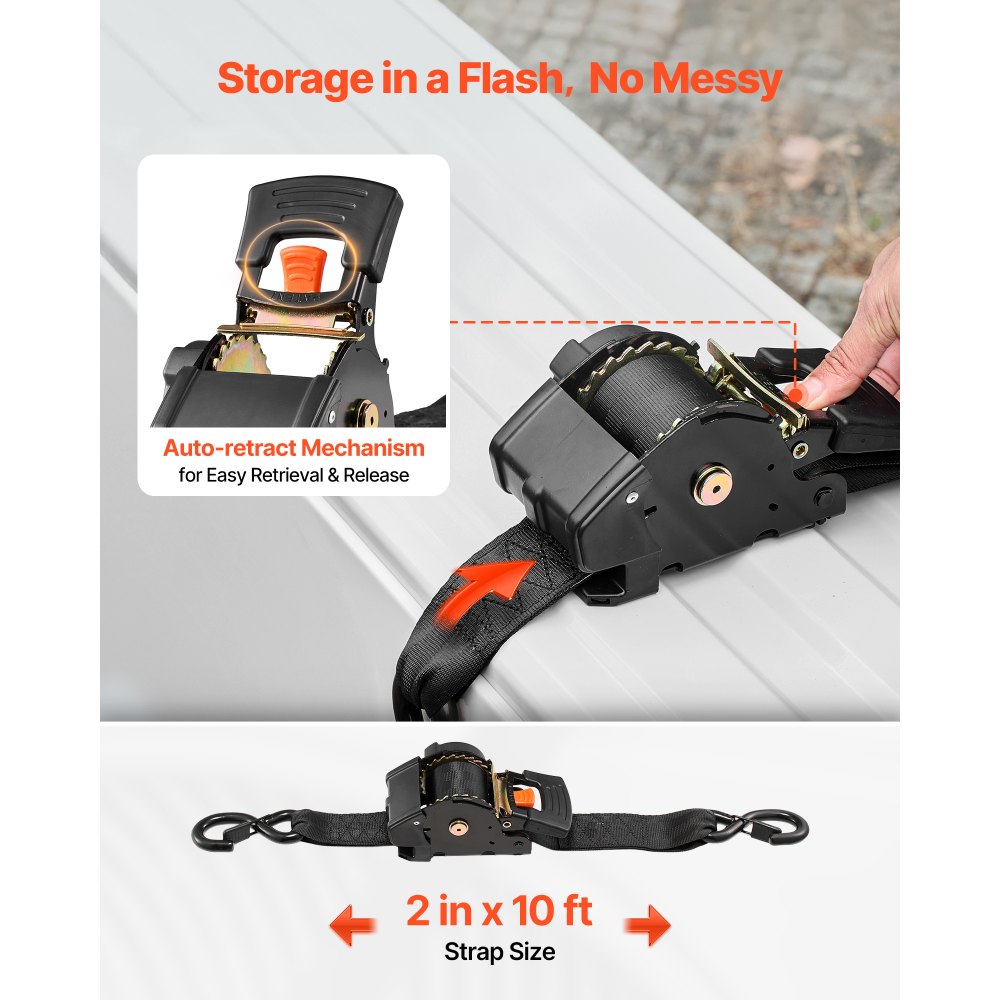 Ανασυρόμενοι ιμάντες καστάνιας VEVOR, 50,8 mm x 3 m, Ιμάντες πρόσδεσης με γάντζους S, αντοχή σε θραύση 1375 kg, 2 μαλακές θηλιές, Δέσιμο με καστάνια για μετακίνηση, ρυμουλκούμενα, μοτοσικλέτες, καγιάκ, οροφή αυτοκινήτου, 2 τεμάχια Ανασυρόμενοι ιμάντες καστάνιας VEVOR, 50,8 mm x 3 m, Ιμάντες πρόσδεσης με γάντζους S, αντοχή σε θραύση 1375 kg, 2 μαλακές θηλιές, Δέσιμο με καστάνια για μετακίνηση, ρυμουλκούμενα, μοτοσικλέτες, καγιάκ, οροφή αυτοκινήτου, 2 τεμάχια