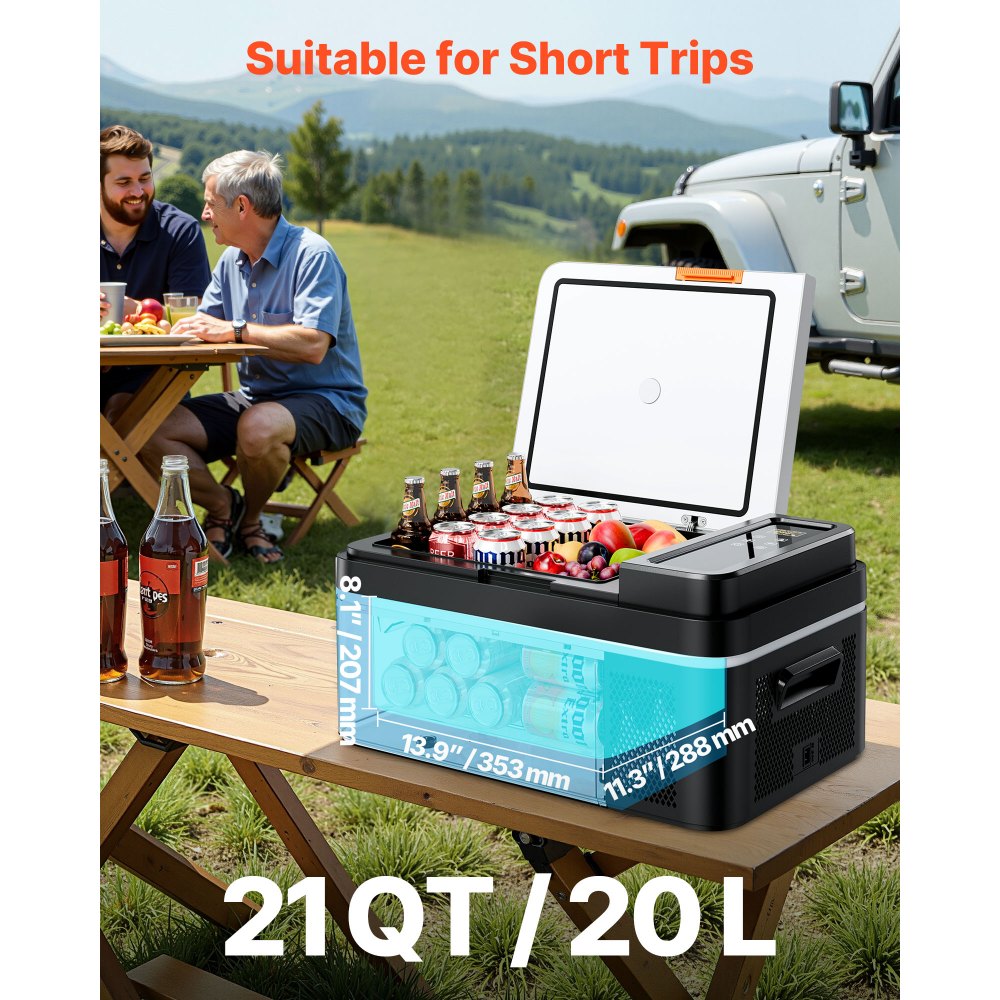 Ψυγείο αυτοκινήτου VEVOR, Ηλεκτρικό ψυγείο DC 12/24V AC100-240V με συμπιεστή, Ψυγείο αυτοκινήτου -20°C έως 20°C με έλεγχο APP, Καταψύκτης αυτοκινήτου 20L για τροχόσπιτα, χώρους κατασκήνωσης, σκάφη, κατασκήνωση, ψάρεμα, Φορητός καταψύκτης 60W Ψυγείο αυτοκινήτου VEVOR, Ηλεκτρικό ψυγείο DC 12/24V AC100-240V με συμπιεστή, Ψυγείο αυτοκινήτου -20°C έως 20°C με έλεγχο APP, Καταψύκτης αυτοκινήτου 20L για τροχόσπιτα, χώρους κατασκήνωσης, σκάφη, κατασκήνωση, ψάρεμα, Φορητός καταψύκτης 60W