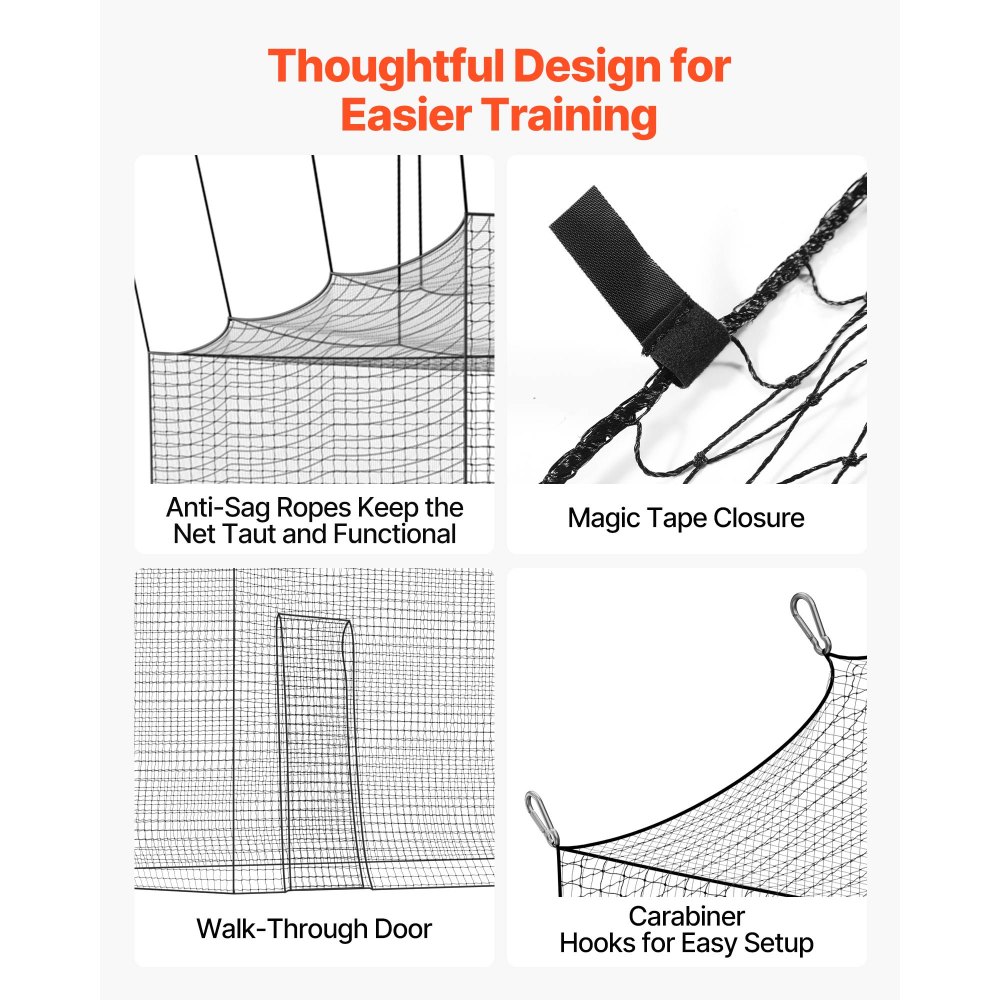 Κλουβί μπέιζμπολ VEVOR, Φορητό κλουβί μπέιζμπολ 12700 x 3900 x 3080 mm, Κλουβιά χτυπήματος με γάντζους HDPE 30 στρώσεων με κόμπους και καραμπίνερ, Κλουβιά μπέιζμπολ με δίχτυ για εσωτερικούς και εξωτερικούς χώρους (ΜΟΝΟ ΔΙΧΤΥ) Κλουβί μπέιζμπολ VEVOR, Φορητό κλουβί μπέιζμπολ 12700 x 3900 x 3080 mm, Κλουβιά χτυπήματος με γάντζους HDPE 30 στρώσεων με κόμπους και καραμπίνερ, Κλουβιά μπέιζμπολ με δίχτυ για εσωτερικούς και εξωτερικούς χώρους (ΜΟΝΟ ΔΙΧΤΥ)