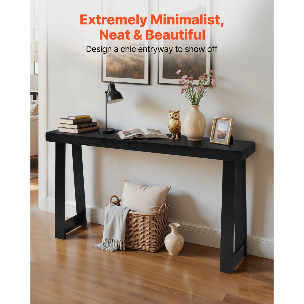 Τραπέζι κονσόλας VEVOR 140 cm, Μοντέρνο γραφείο πίσω από τον καναπέ, Ξύλινο ορθογώνιο γραφείο εισόδου, Στενό μακρύ τραπέζι καναπέ, Ιδανικό για διάδρομο, υπνοδωμάτιο, σαλόνι, φουαγιέ, Εύκολη συναρμολόγηση, Μαύρο Τραπέζι κονσόλας VEVOR 140 cm, Μοντέρνο γραφείο πίσω από τον καναπέ, Ξύλινο ορθογώνιο γραφείο εισόδου, Στενό μακρύ τραπέζι καναπέ, Ιδανικό για διάδρομο, υπνοδωμάτιο, σαλόνι, φουαγιέ, Εύκολη συναρμολόγηση, Μαύρο
