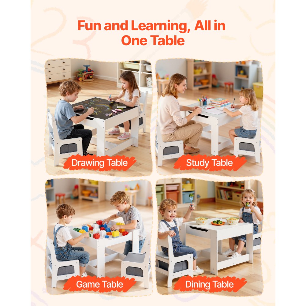 Σετ τραπεζιού και 2 καρεκλών VEVOR για παιδιά, Σετ τραπεζιού και καρέκλας για νήπια με χώρο αποθήκευσης κάτω από το τραπέζι, Υφασμάτινο κουτί αποθήκευσης κάτω από τις καρέκλες, Ξύλινο γραφείο για τέχνη, χειροτεχνίες, διάβασμα, μάθηση, σχέδιο, λευκό Σετ τραπεζιού και 2 καρεκλών VEVOR για παιδιά, Σετ τραπεζιού και καρέκλας για νήπια με χώρο αποθήκευσης κάτω από το τραπέζι, Υφασμάτινο κουτί αποθήκευσης κάτω από τις καρέκλες, Ξύλινο γραφείο για τέχνη, χειροτεχνίες, διάβασμα, μάθηση, σχέδιο, λευκό