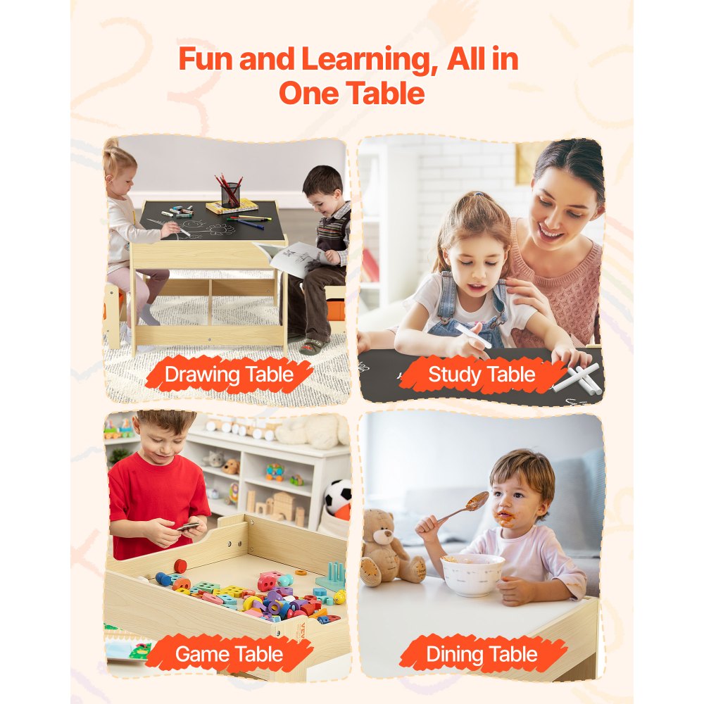 Σετ παιδικού τραπεζιού και 2 καρεκλών VEVOR, Σετ τραπεζιού και καρέκλας για νήπια με χώρο αποθήκευσης κάτω από το τραπέζι, Υφασμάτινο κουτί αποθήκευσης κάτω από τις καρέκλες, Ξύλινο γραφείο για τέχνη, χειροτεχνίες, διάβασμα, μάθηση, σχέδιο, ξύλο Burlywood Σετ παιδικού τραπεζιού και 2 καρεκλών VEVOR, Σετ τραπεζιού και καρέκλας για νήπια με χώρο αποθήκευσης κάτω από το τραπέζι, Υφασμάτινο κουτί αποθήκευσης κάτω από τις καρέκλες, Ξύλινο γραφείο για τέχνη, χειροτεχνίες, διάβασμα, μάθηση, σχέδιο, ξύλο Burlywood