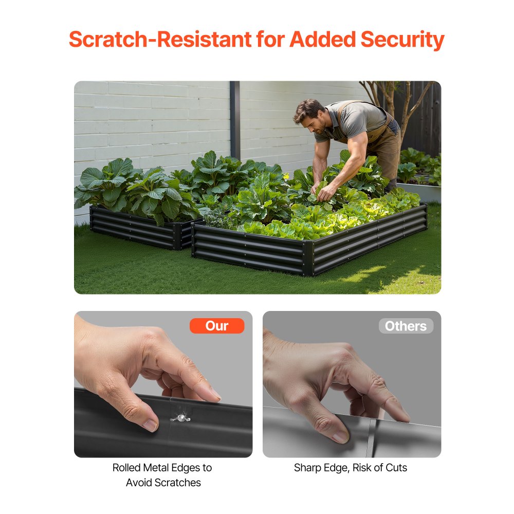 Μεταλλικό υπερυψωμένο παρτέρι VEVOR, γαλβανισμένο κουτί κήπου εξωτερικού χώρου 1,8 x 0,9 x 0,6 m, ανοιχτού πάτου, μεγάλο υπερυψωμένο παρτέρι για καλλιέργεια λαχανικών, λουλουδιών, βοτάνων και παχύφυτων, σκούρο γκρι Μεταλλικό υπερυψωμένο παρτέρι VEVOR, γαλβανισμένο κουτί κήπου εξωτερικού χώρου 1,8 x 0,9 x 0,6 m, ανοιχτού πάτου, μεγάλο υπερυψωμένο παρτέρι για καλλιέργεια λαχανικών, λουλουδιών, βοτάνων και παχύφυτων, σκούρο γκρι