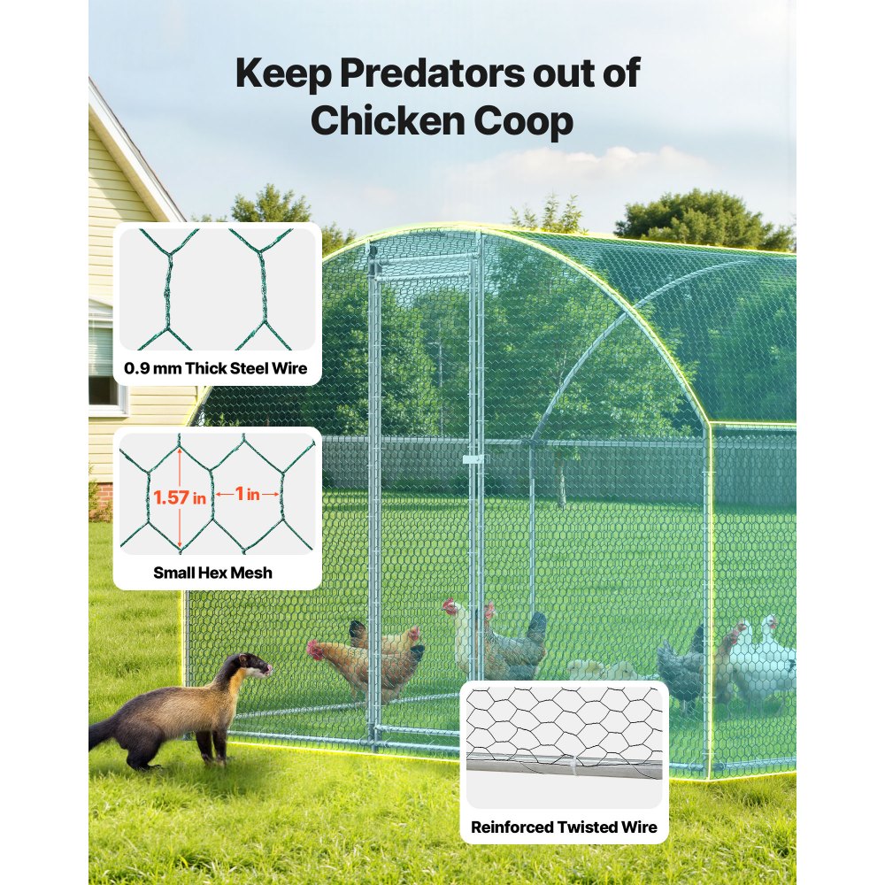 Μεταλλικό κοτέτσι VEVOR, Μεγάλοι χώροι για κοτέτσια 9,8x19,3x6,5 πόδια με κάλυμμα, περίβλημα κοτέτσιου Doom Roof με κλειδαριά ασφαλείας, εξωτερικό κλουβί για πάπιες και κουνέλια, μάντρα πουλερικών για αυλή, αγρόκτημα, αυλή Μεταλλικό κοτέτσι VEVOR, Μεγάλοι χώροι για κοτέτσια 9,8x19,3x6,5 πόδια με κάλυμμα, περίβλημα κοτέτσιου Doom Roof με κλειδαριά ασφαλείας, εξωτερικό κλουβί για πάπιες και κουνέλια, μάντρα πουλερικών για αυλή, αγρόκτημα, αυλή