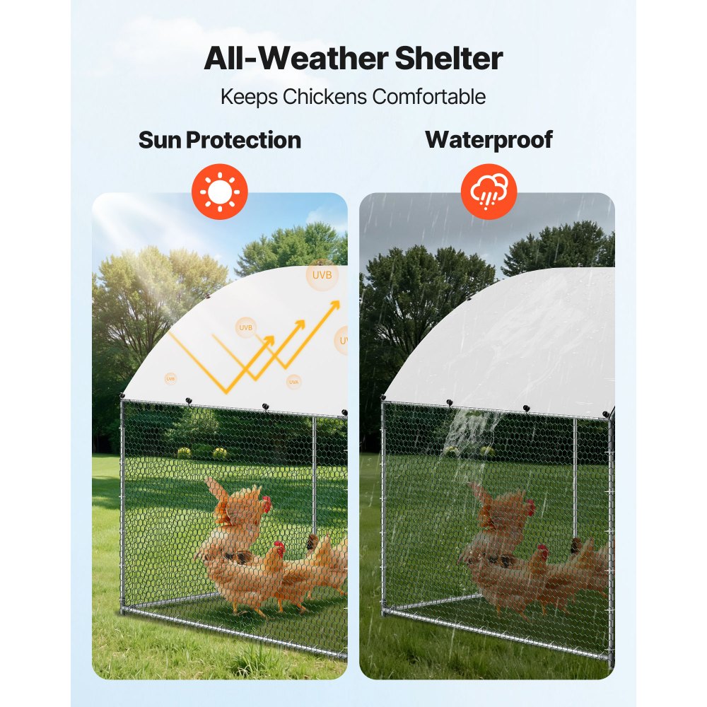 Μεταλλικό κοτέτσι VEVOR, Μεγάλοι χώροι για κοτέτσια 9,8x19,3x6,5 πόδια με κάλυμμα, περίβλημα κοτέτσιου Doom Roof με κλειδαριά ασφαλείας, εξωτερικό κλουβί για πάπιες και κουνέλια, μάντρα πουλερικών για αυλή, αγρόκτημα, αυλή Μεταλλικό κοτέτσι VEVOR, Μεγάλοι χώροι για κοτέτσια 9,8x19,3x6,5 πόδια με κάλυμμα, περίβλημα κοτέτσιου Doom Roof με κλειδαριά ασφαλείας, εξωτερικό κλουβί για πάπιες και κουνέλια, μάντρα πουλερικών για αυλή, αγρόκτημα, αυλή