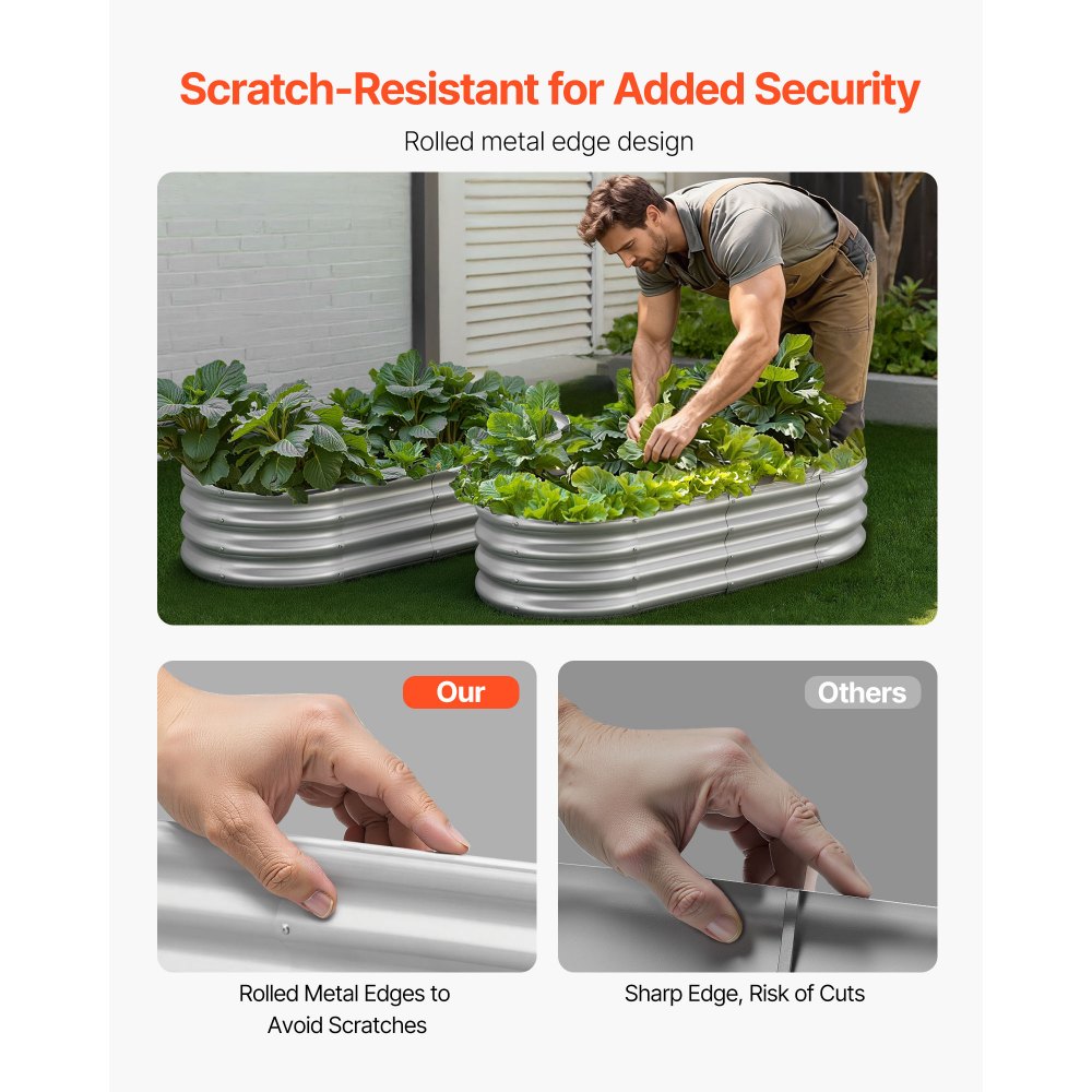 Μεταλλικό υπερυψωμένο παρτέρι VEVOR, 1,2 x 0,6 x 0,3 m οβάλ εξωτερικό κουτί κήπου από γαλβανισμένο σκελετό, ανοιχτού πάτου, μεγάλη υπερυψωμένη γλάστρα για καλλιέργεια λαχανικών, λουλουδιών, παχύφυτων, γαλβανισμένο χρώμα Μεταλλικό υπερυψωμένο παρτέρι VEVOR, 1,2 x 0,6 x 0,3 m οβάλ εξωτερικό κουτί κήπου από γαλβανισμένο σκελετό, ανοιχτού πάτου, μεγάλη υπερυψωμένη γλάστρα για καλλιέργεια λαχανικών, λουλουδιών, παχύφυτων, γαλβανισμένο χρώμα