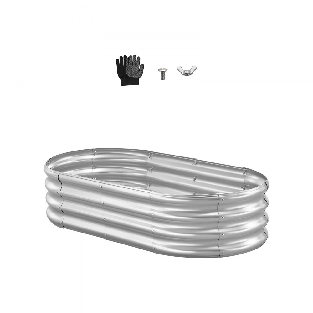 Μεταλλικό υπερυψωμένο παρτέρι VEVOR, 1,2 x 0,6 x 0,3 m οβάλ εξωτερικό κουτί κήπου από γαλβανισμένο σκελετό, ανοιχτού πάτου, μεγάλη υπερυψωμένη γλάστρα για καλλιέργεια λαχανικών, λουλουδιών, παχύφυτων, γαλβανισμένο χρώμα Μεταλλικό υπερυψωμένο παρτέρι VEVOR, 1,2 x 0,6 x 0,3 m οβάλ εξωτερικό κουτί κήπου από γαλβανισμένο σκελετό, ανοιχτού πάτου, μεγάλη υπερυψωμένη γλάστρα για καλλιέργεια λαχανικών, λουλουδιών, παχύφυτων, γαλβανισμένο χρώμα