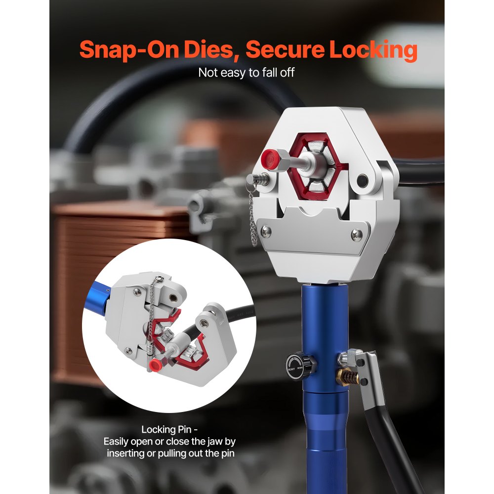 Πρεσαριστός υδραυλικός σωλήνας VEVOR, κιτ πρεσαριστού σωλήνα AC Hydra-Krimp με 7 μήτρες που κουμπώνουν, ενσωματωμένο χειροκίνητο εργαλείο πρεσαριστού υδραυλικού σωλήνα A/C για επισκευές αυτοκινήτων και κλιματιστικών - με θήκη μεταφοράς Πρεσαριστός υδραυλικός σωλήνας VEVOR, κιτ πρεσαριστού σωλήνα AC Hydra-Krimp με 7 μήτρες που κουμπώνουν, ενσωματωμένο χειροκίνητο εργαλείο πρεσαριστού υδραυλικού σωλήνα A/C για επισκευές αυτοκινήτων και κλιματιστικών - με θήκη μεταφοράς