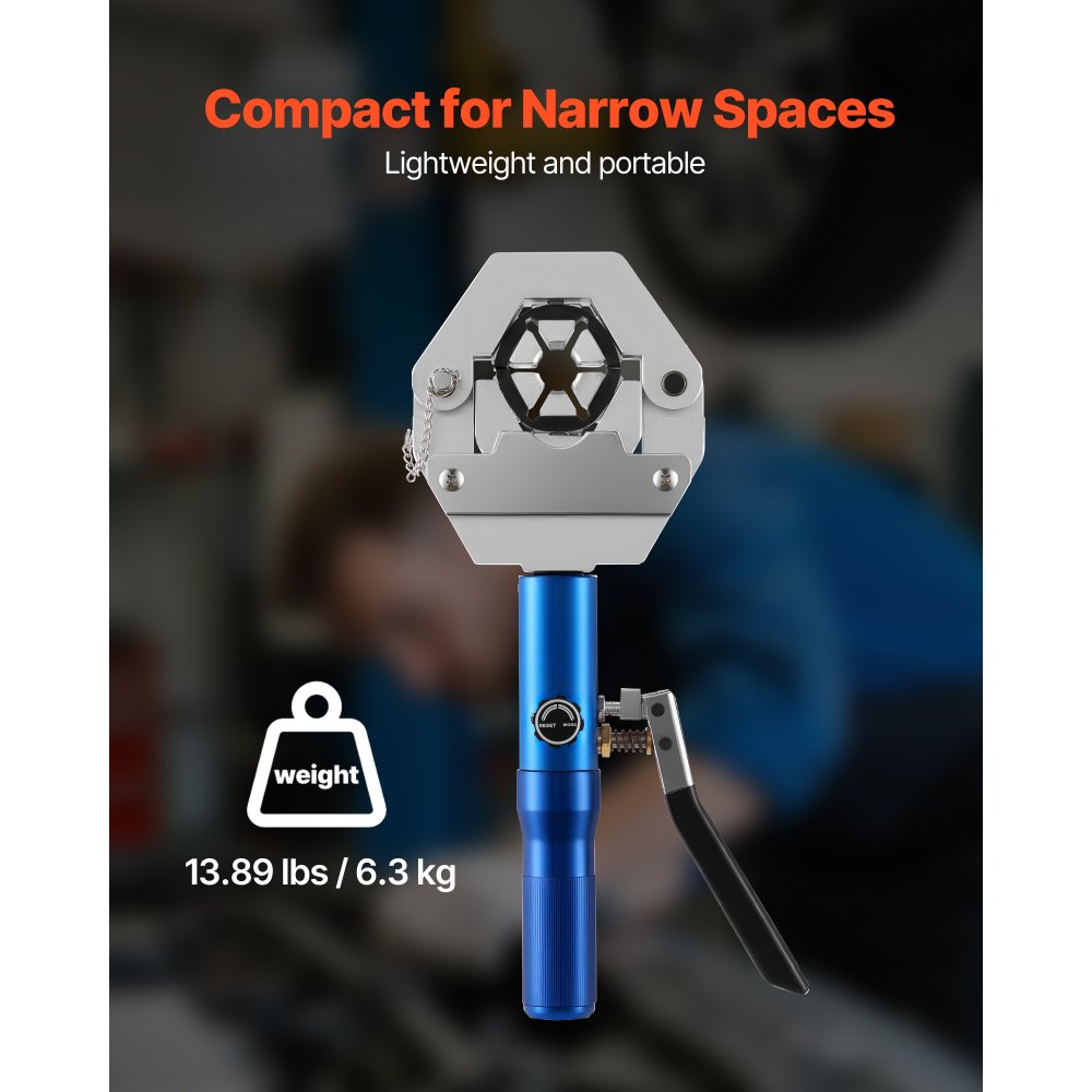 Πρεσαριστός υδραυλικός σωλήνας VEVOR, κιτ πρεσαριστού σωλήνα AC Hydra-Krimp με 7 μήτρες που κουμπώνουν, ενσωματωμένο χειροκίνητο εργαλείο πρεσαριστού υδραυλικού σωλήνα A/C για επισκευές αυτοκινήτων και κλιματιστικών - με θήκη μεταφοράς Πρεσαριστός υδραυλικός σωλήνας VEVOR, κιτ πρεσαριστού σωλήνα AC Hydra-Krimp με 7 μήτρες που κουμπώνουν, ενσωματωμένο χειροκίνητο εργαλείο πρεσαριστού υδραυλικού σωλήνα A/C για επισκευές αυτοκινήτων και κλιματιστικών - με θήκη μεταφοράς