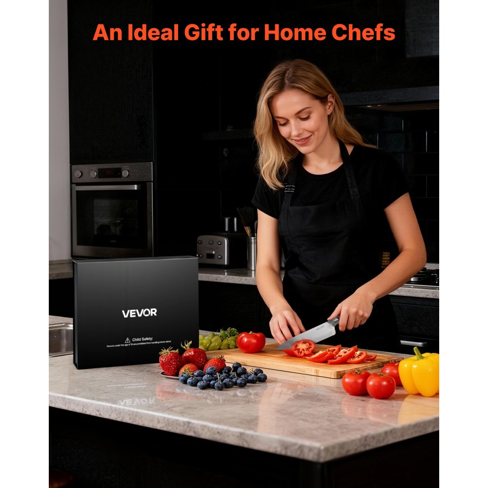 Σετ μαχαιριών κουζίνας VEVOR, σετ 5 τεμαχίων από ανοξείδωτο ατσάλι υψηλής περιεκτικότητας σε άνθρακα, ανθεκτικό και ανθεκτικό στη σκουριά, επαγγελματικά μαχαιροπίρουνα κουζίνας με εργονομική λαβή ανθεκτική στις ρωγμές, για ακριβή κοπή. Σετ μαχαιριών κουζίνας VEVOR, σετ 5 τεμαχίων από ανοξείδωτο ατσάλι υψηλής περιεκτικότητας σε άνθρακα, ανθεκτικό και ανθεκτικό στη σκουριά, επαγγελματικά μαχαιροπίρουνα κουζίνας με εργονομική λαβή ανθεκτική στις ρωγμές, για ακριβή κοπή.