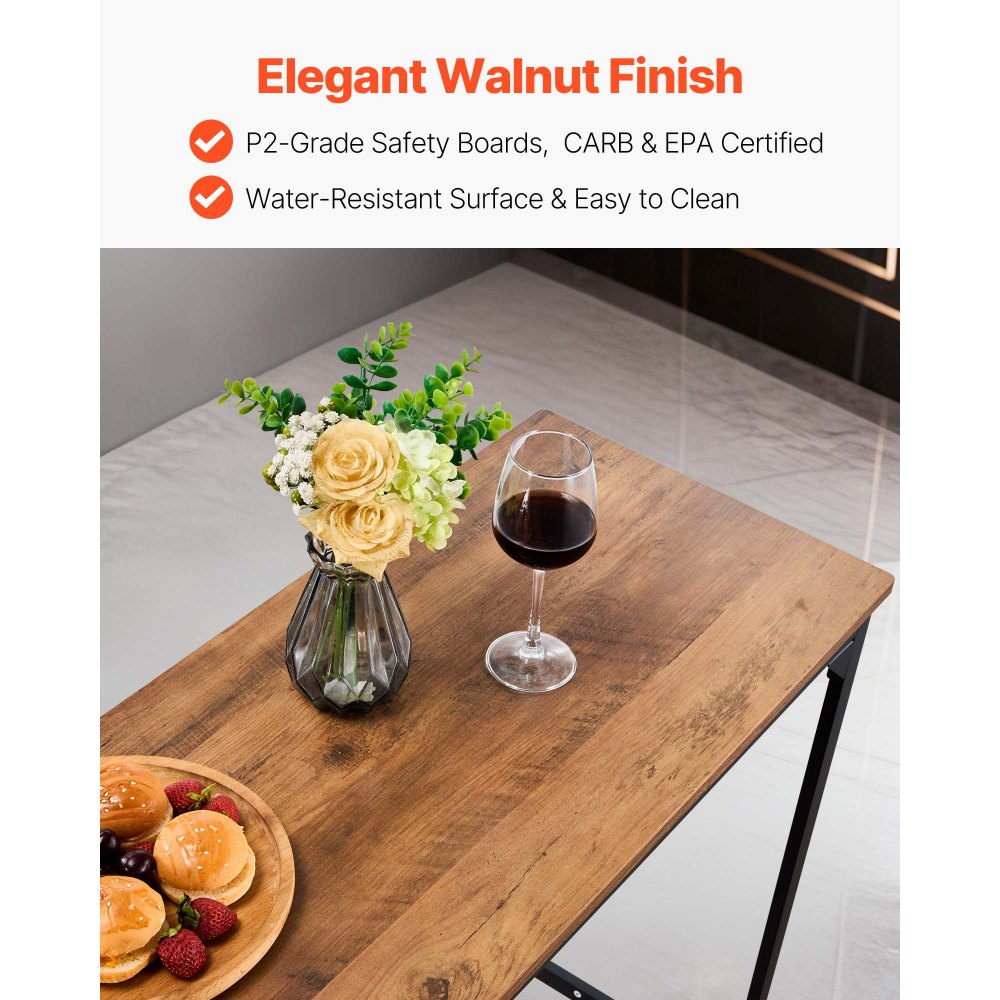 Τραπέζι Μπαρ VEVOR, 1 τεμάχιο τραπέζι μπαρ κουζίνας 1600,2 χιλ., ψηλά τραπέζια τραπεζαρίας με στρογγυλεμένες άκρες, ορθογώνια τραπέζια κουζίνας με ψηλή κορυφή για μπαλκόνι, σαλόνι, ανοιχτό καφέ, μαύρο, εκτεταμένο οριζόντιο σχέδιο Τραπέζι Μπαρ VEVOR, 1 τεμάχιο τραπέζι μπαρ κουζίνας 1600,2 χιλ., ψηλά τραπέζια τραπεζαρίας με στρογγυλεμένες άκρες, ορθογώνια τραπέζια κουζίνας με ψηλή κορυφή για μπαλκόνι, σαλόνι, ανοιχτό καφέ, μαύρο, εκτεταμένο οριζόντιο σχέδιο