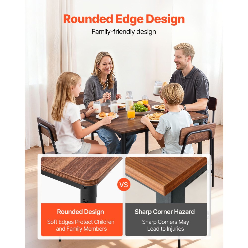 Τραπέζι Μπαρ VEVOR, Σετ 5 τεμαχίων τραπεζιών μπαρ 889 χιλ., Σετ τραπεζιών και καρεκλών μπαρ με στρογγυλεμένες άκρες, Τετράγωνο τραπέζι μπαρ με τέσσερα σκαμπό για σαλόνι, τραπεζαρία, κουζίνα, χρώμα καρυδιάς, μαύρο Τραπέζι Μπαρ VEVOR, Σετ 5 τεμαχίων τραπεζιών μπαρ 889 χιλ., Σετ τραπεζιών και καρεκλών μπαρ με στρογγυλεμένες άκρες, Τετράγωνο τραπέζι μπαρ με τέσσερα σκαμπό για σαλόνι, τραπεζαρία, κουζίνα, χρώμα καρυδιάς, μαύρο