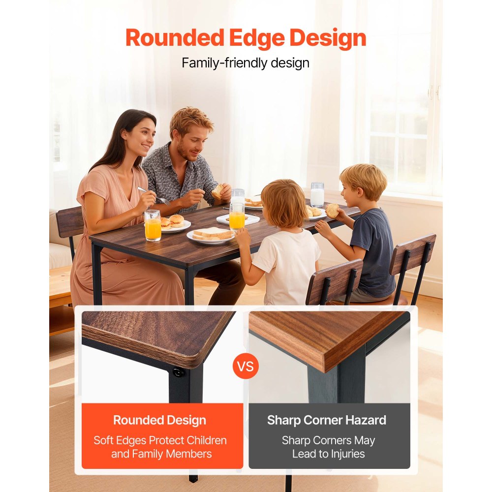 Τραπέζι Μπαρ VEVOR, Σετ 5 τεμαχίων τραπεζιών μπαρ 1193,8 χιλ., Σετ τραπεζιών μπαρ και καρεκλών με στρογγυλεμένες άκρες, Ορθογώνιο τραπέζι μπαρ με τέσσερα σκαμπό για σαλόνι, τραπεζαρία, κουζίνα, χρώμα καρυδιάς, μαύρο Τραπέζι Μπαρ VEVOR, Σετ 5 τεμαχίων τραπεζιών μπαρ 1193,8 χιλ., Σετ τραπεζιών μπαρ και καρεκλών με στρογγυλεμένες άκρες, Ορθογώνιο τραπέζι μπαρ με τέσσερα σκαμπό για σαλόνι, τραπεζαρία, κουζίνα, χρώμα καρυδιάς, μαύρο