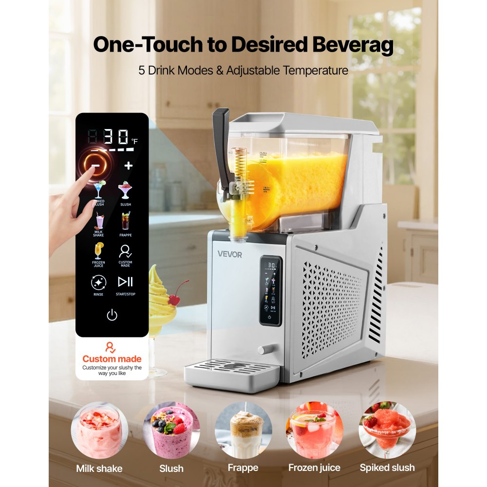 Μηχανή για γλάστρες VEVOR, Μηχανή για γλάστρες 3L/100oz χωρίς πάγο για το σπίτι, Μηχανή για παγωμένα ποτά με μονή δεξαμενή, Μηχανή Margarita με αυτοκαθαρισμό, για παγωμένες Margarita, φραπέ, μιλκσέικ και άλλα Μηχανή για γλάστρες VEVOR, Μηχανή για γλάστρες 3L/100oz χωρίς πάγο για το σπίτι, Μηχανή για παγωμένα ποτά με μονή δεξαμενή, Μηχανή Margarita με αυτοκαθαρισμό, για παγωμένες Margarita, φραπέ, μιλκσέικ και άλλα