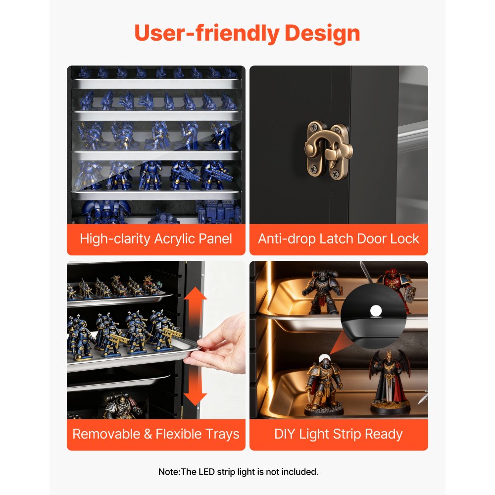 Θήκη αποθήκευσης μινιατούρων VEVOR, κατάλληλη για μοντέλα κλίμακας 1:1750-1:2000, ξύλινη θήκη για μινιατούρες με 5 δίσκους και 13 υποδοχές, θήκη μεταφοράς μινιατούρων Clear View για συλλεκτικά αντικείμενα (δεν περιλαμβάνονται τα μίνι) Θήκη αποθήκευσης μινιατούρων VEVOR, κατάλληλη για μοντέλα κλίμακας 1:1750-1:2000, ξύλινη θήκη για μινιατούρες με 5 δίσκους και 13 υποδοχές, θήκη μεταφοράς μινιατούρων Clear View για συλλεκτικά αντικείμενα (δεν περιλαμβάνονται τα μίνι)