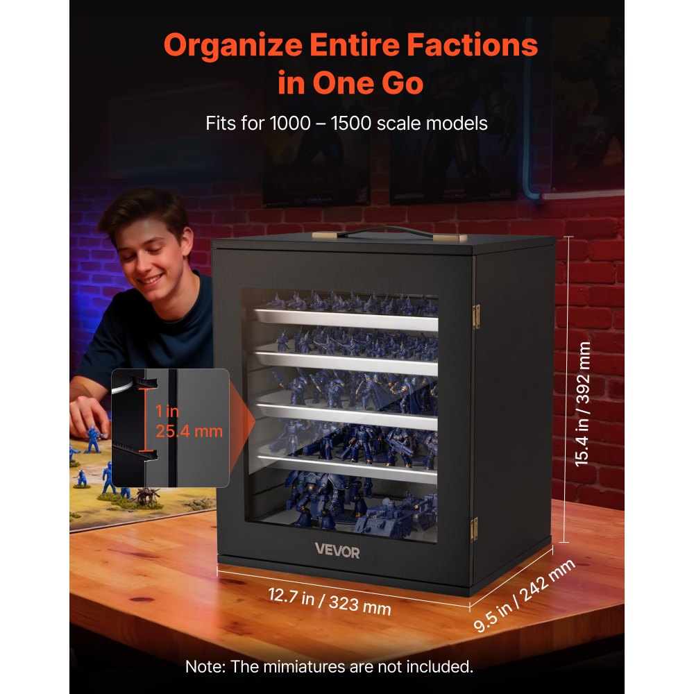 Θήκη αποθήκευσης μινιατούρων VEVOR, κατάλληλη για μοντέλα κλίμακας 1:1000-1:1500, ξύλινη θήκη για μινιατούρες με 5 δίσκους και 11 υποδοχές, θήκη μεταφοράς μινιατούρων Clear View για συλλεκτικά αντικείμενα (δεν περιλαμβάνονται τα μίνι) Θήκη αποθήκευσης μινιατούρων VEVOR, κατάλληλη για μοντέλα κλίμακας 1:1000-1:1500, ξύλινη θήκη για μινιατούρες με 5 δίσκους και 11 υποδοχές, θήκη μεταφοράς μινιατούρων Clear View για συλλεκτικά αντικείμενα (δεν περιλαμβάνονται τα μίνι)