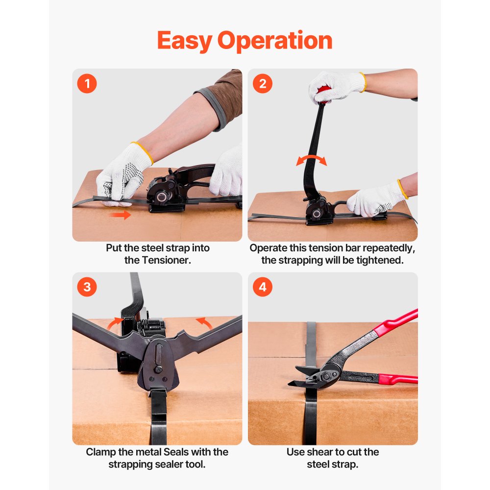 Κιτ δεσίματος χαλύβδινων ταινιών VEVOR, εργαλείο σφράγισης ταινιών βαρέως τύπου με ιμάντες δεσίματος 183 μέτρων, 300 μεταλλικές σφραγίδες, κιτ δεσίματος χειροκίνητης συσκευασίας παλετών για αποθήκη, μεταφορά, βιομηχανική συσκευασία Κιτ δεσίματος χαλύβδινων ταινιών VEVOR, εργαλείο σφράγισης ταινιών βαρέως τύπου με ιμάντες δεσίματος 183 μέτρων, 300 μεταλλικές σφραγίδες, κιτ δεσίματος χειροκίνητης συσκευασίας παλετών για αποθήκη, μεταφορά, βιομηχανική συσκευασία