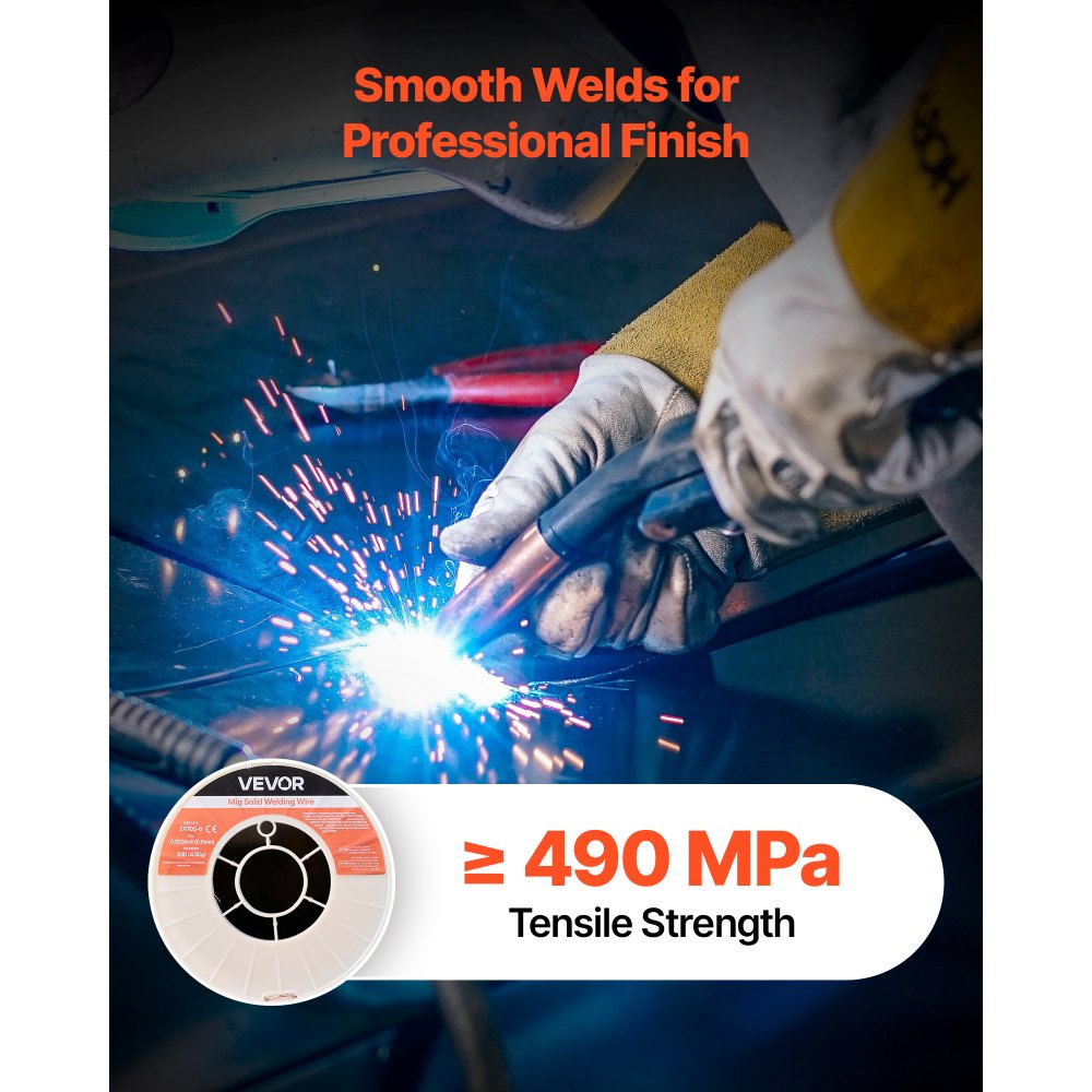 Σύρμα συγκόλλησης MIG VEVOR συμπαγές, ER70S-6 0,6mm 4,5kg, σύρμα συγκόλλησης από μαλακό χάλυβα με χαμηλή πιτσιλίσματα και υψηλή αποξειδωτική ικανότητα για συγκόλληση με θωράκιση αερίου σε όλες τις θέσεις Σύρμα συγκόλλησης MIG VEVOR συμπαγές, ER70S-6 0,6mm 4,5kg, σύρμα συγκόλλησης από μαλακό χάλυβα με χαμηλή πιτσιλίσματα και υψηλή αποξειδωτική ικανότητα για συγκόλληση με θωράκιση αερίου σε όλες τις θέσεις