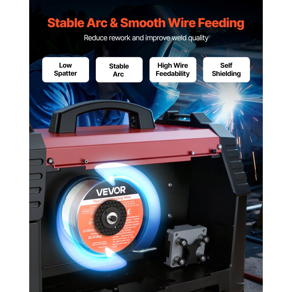 Σύρμα συγκόλλησης MIG VEVOR με πυρήνα ροής, E71T-GS 0,8mm 0,9kg, σύρμα συγκόλλησης από μαλακό χάλυβα χωρίς αέριο με χαμηλό πιτσίλισμα για συγκόλληση τόξου σε όλες τις θέσεις, αυτοθωρακισμένο για εξωτερική χρήση (συσκευασία 3 ρολών) Σύρμα συγκόλλησης MIG VEVOR με πυρήνα ροής, E71T-GS 0,8mm 0,9kg, σύρμα συγκόλλησης από μαλακό χάλυβα χωρίς αέριο με χαμηλό πιτσίλισμα για συγκόλληση τόξου σε όλες τις θέσεις, αυτοθωρακισμένο για εξωτερική χρήση (συσκευασία 3 ρολών)