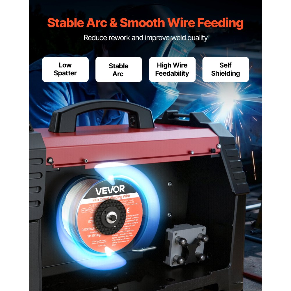 Σύρμα συγκόλλησης MIG VEVOR Flux Core, E71T-GS 0,9mm 0,9kg, σύρμα συγκόλλησης από μαλακό χάλυβα χωρίς αέριο με χαμηλό πιτσίλισμα για συγκόλληση τόξου σε όλες τις θέσεις, αυτοθωρακισμένο για εξωτερική χρήση (συσκευασία 3 ρολών) Σύρμα συγκόλλησης MIG VEVOR Flux Core, E71T-GS 0,9mm 0,9kg, σύρμα συγκόλλησης από μαλακό χάλυβα χωρίς αέριο με χαμηλό πιτσίλισμα για συγκόλληση τόξου σε όλες τις θέσεις, αυτοθωρακισμένο για εξωτερική χρήση (συσκευασία 3 ρολών)
