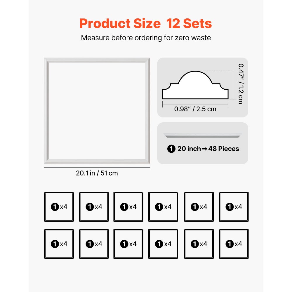 Διακοσμητικά Τοίχου VEVOR 12 τεμάχια, Κιτ Πάνελ Ξύλινης Επένδυσης 51 x 51 cm, Ελαφρύ Βαφόμενο Πολυστυρένιο, Εύκολη Εγκατάσταση, Αδιάβροχο Διακοσμητικό Τοίχου για Εσωτερική Διακόσμηση Σαλόνι, Υπνοδωμάτιο, Σπίτι, Λευκό Διακοσμητικά Τοίχου VEVOR 12 τεμάχια, Κιτ Πάνελ Ξύλινης Επένδυσης 51 x 51 cm, Ελαφρύ Βαφόμενο Πολυστυρένιο, Εύκολη Εγκατάσταση, Αδιάβροχο Διακοσμητικό Τοίχου για Εσωτερική Διακόσμηση Σαλόνι, Υπνοδωμάτιο, Σπίτι, Λευκό
