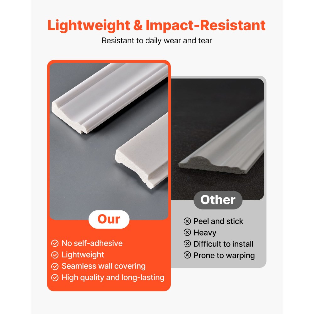 Κιτ επένδυσης τοίχου VEVOR, πάνελ επένδυσης τοίχου, ελαφρύ βαφόμενο πολυστυρένιο, εύκολο στην εγκατάσταση, φαρδύ & στενό διακοσμητικό τοίχου για εσωτερική διακόσμηση σαλονιού, υπνοδωματίου, σπιτιού, λευκό (197 x 98 cm) Κιτ επένδυσης τοίχου VEVOR, πάνελ επένδυσης τοίχου, ελαφρύ βαφόμενο πολυστυρένιο, εύκολο στην εγκατάσταση, φαρδύ & στενό διακοσμητικό τοίχου για εσωτερική διακόσμηση σαλονιού, υπνοδωματίου, σπιτιού, λευκό (197 x 98 cm)