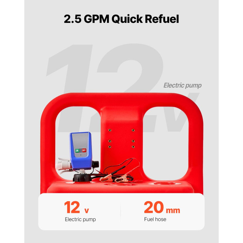 VEVOR Fuel Caddy, 32 γαλόνια, φορητή δεξαμενή καυσίμου με ηλεκτρική αντλία μεταφοράς καυσίμου 12V DC 2,5 GPM, εύκαμπτος σωλήνας παροχής 4 ποδιών και ακροφύσιο αισθητήρα αυτόματης διακοπής, προσαρμογείς δεξαμενής, κατάλληλο για ντίζελ και βενζίνη, κόκκινο VEVOR Fuel Caddy, 32 γαλόνια, φορητή δεξαμενή καυσίμου με ηλεκτρική αντλία μεταφοράς καυσίμου 12V DC 2,5 GPM, εύκαμπτος σωλήνας παροχής 4 ποδιών και ακροφύσιο αισθητήρα αυτόματης διακοπής, προσαρμογείς δεξαμενής, κατάλληλο για ντίζελ και βενζίνη, κόκκινο