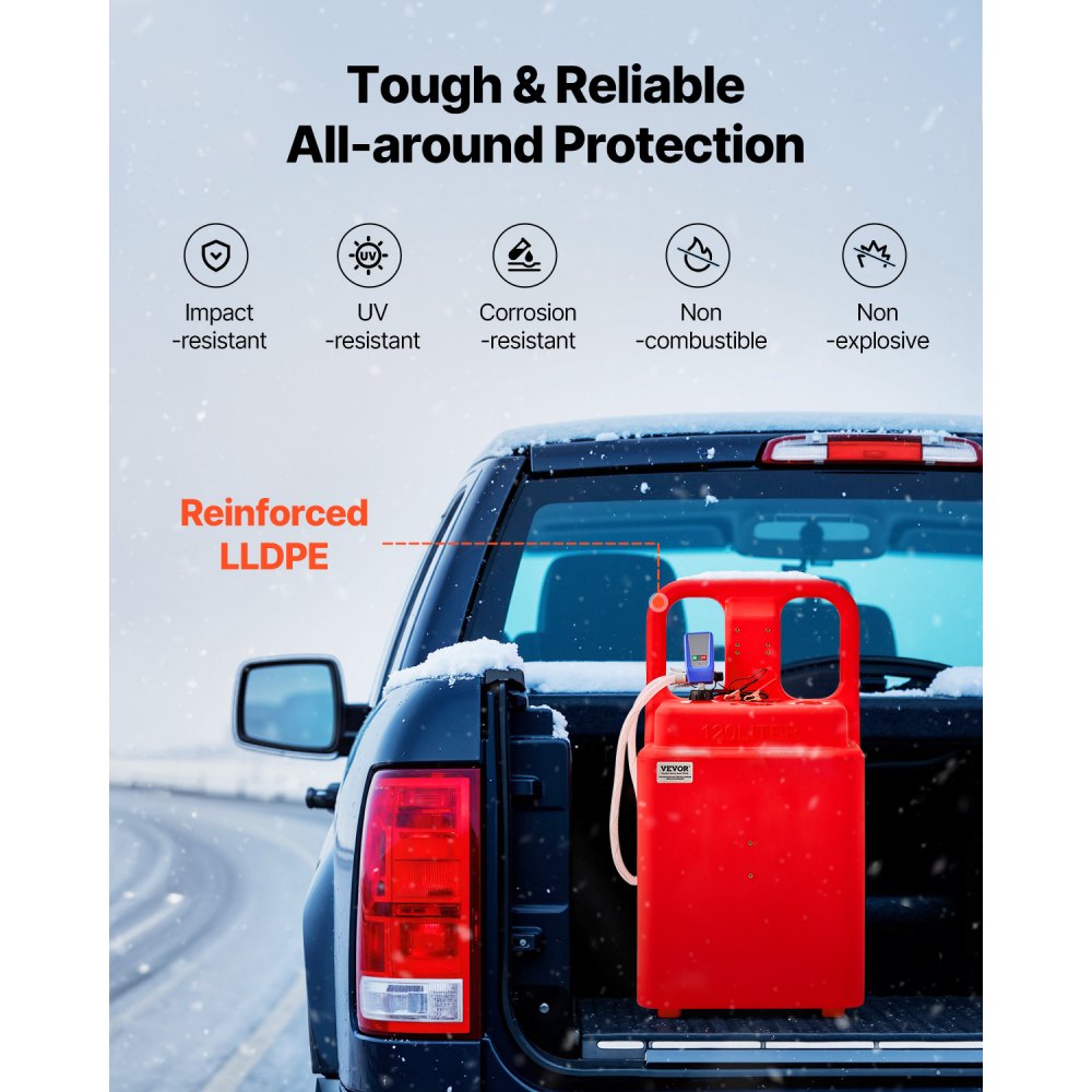 VEVOR Fuel Caddy, 32 γαλόνια, φορητή δεξαμενή καυσίμου με ηλεκτρική αντλία μεταφοράς καυσίμου 12V DC 2,5 GPM, εύκαμπτος σωλήνας παροχής 4 ποδιών και ακροφύσιο αισθητήρα αυτόματης διακοπής, προσαρμογείς δεξαμενής, κατάλληλο για ντίζελ και βενζίνη, κόκκινο VEVOR Fuel Caddy, 32 γαλόνια, φορητή δεξαμενή καυσίμου με ηλεκτρική αντλία μεταφοράς καυσίμου 12V DC 2,5 GPM, εύκαμπτος σωλήνας παροχής 4 ποδιών και ακροφύσιο αισθητήρα αυτόματης διακοπής, προσαρμογείς δεξαμενής, κατάλληλο για ντίζελ και βενζίνη, κόκκινο
