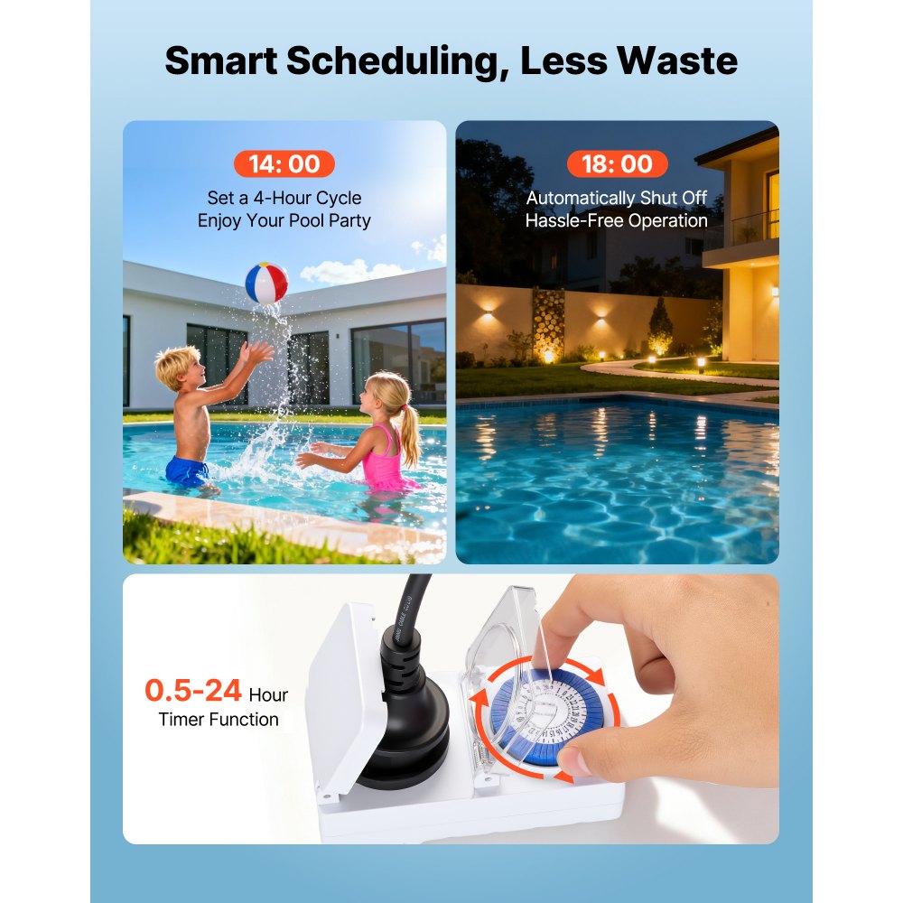 Αντλία πισίνας VEVOR, 3000W, μέγιστη ροή 35.000 L/H, αντλία πισίνας μονής ταχύτητας, AC 220-240V, 2860 σ.α.λ., μέγιστη μανομετρική βαλβίδα 19 m, με χρονοδιακόπτη 24 ωρών και καλάθι φίλτρου, για υπέργειες και εντοιχισμένες πισίνες, υδρομασάζ, σπα Αντλία πισίνας VEVOR, 3000W, μέγιστη ροή 35.000 L/H, αντλία πισίνας μονής ταχύτητας, AC 220-240V, 2860 σ.α.λ., μέγιστη μανομετρική βαλβίδα 19 m, με χρονοδιακόπτη 24 ωρών και καλάθι φίλτρου, για υπέργειες και εντοιχισμένες πισίνες, υδρομασάζ, σπα