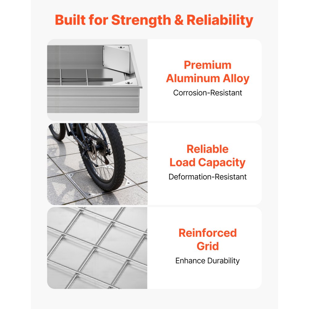 Κάλυμμα φρεατίου VEVOR με πλαίσιο, αόρατα καλύμματα πρόσβασης σε σηπτική δεξαμενή 300 x 300 mm, ενσωματωμένο κάλυμμα επιθεώρησης καναλιού αποστράγγισης από κράμα αλουμινίου για πεζοδρόμια, κήπους, βεράντες Κάλυμμα φρεατίου VEVOR με πλαίσιο, αόρατα καλύμματα πρόσβασης σε σηπτική δεξαμενή 300 x 300 mm, ενσωματωμένο κάλυμμα επιθεώρησης καναλιού αποστράγγισης από κράμα αλουμινίου για πεζοδρόμια, κήπους, βεράντες