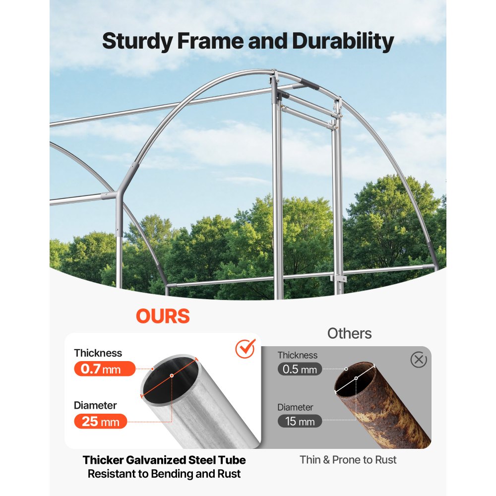 Μεταλλικό κοτέτσι VEVOR, Μεγάλοι χώροι για κοτέτσια 9,8x13,1x6,5 πόδια με κάλυμμα, περίβλημα κοτέτσιου Doom Roof με κλειδαριά ασφαλείας, εξωτερικό κλουβί για πάπιες και κουνέλια, μάντρα πουλερικών για αυλή, αγρόκτημα, αυλή Μεταλλικό κοτέτσι VEVOR, Μεγάλοι χώροι για κοτέτσια 9,8x13,1x6,5 πόδια με κάλυμμα, περίβλημα κοτέτσιου Doom Roof με κλειδαριά ασφαλείας, εξωτερικό κλουβί για πάπιες και κουνέλια, μάντρα πουλερικών για αυλή, αγρόκτημα, αυλή