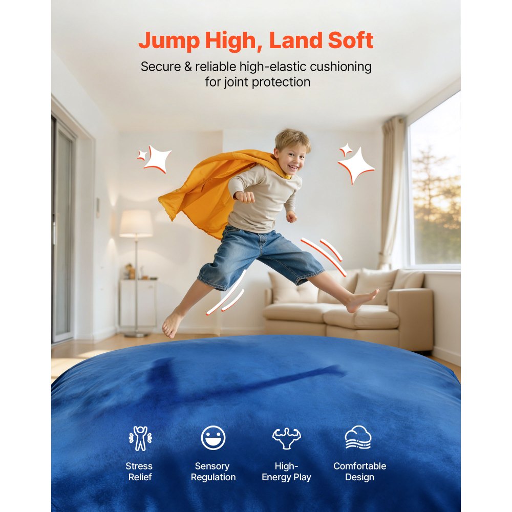 VEVOR Crash Pad, Παιδικό μαξιλάρι αισθήσεων 1500 x 1500 mm με μπλοκ αφρού και πλενόμενο κάλυμμα, Γιγαντιαίο μαξιλάρι μεγάλης ζώνης προσγείωσης από μαλακό αφρό, Εξοπλισμός αισθητηριακού δωματίου για παιδιά που πηδούν, χαλαρώνουν, παίζουν VEVOR Crash Pad, Παιδικό μαξιλάρι αισθήσεων 1500 x 1500 mm με μπλοκ αφρού και πλενόμενο κάλυμμα, Γιγαντιαίο μαξιλάρι μεγάλης ζώνης προσγείωσης από μαλακό αφρό, Εξοπλισμός αισθητηριακού δωματίου για παιδιά που πηδούν, χαλαρώνουν, παίζουν