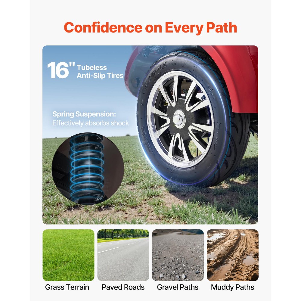 Σκούτερ VEVOR βαρέως τύπου 4 τροχών για ηλικιωμένους και ενήλικες, χωρητικότητας 250 κιλών, μεγάλης εμβέλειας 35 χλμ., ηλεκτρικό σκούτερ αναψυχής παντός εδάφους 1000W, μέγιστης χωρητικότητας αναρρίχησης 20° Σκούτερ VEVOR βαρέως τύπου 4 τροχών για ηλικιωμένους και ενήλικες, χωρητικότητας 250 κιλών, μεγάλης εμβέλειας 35 χλμ., ηλεκτρικό σκούτερ αναψυχής παντός εδάφους 1000W, μέγιστης χωρητικότητας αναρρίχησης 20°