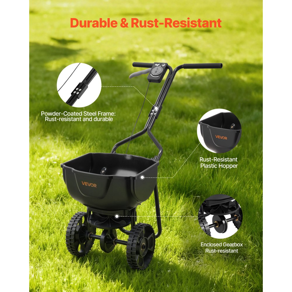 Διασκορπιστής γκαζόν VEVOR με ώθηση, πλάτος διασποράς 3 m, διασκορπιστής με δυνατότητα φορτίου 59 kg & ελαστικά παντός εδάφους 10 in, διασκορπιστές με διασπορά για κήπους και γκαζόν με πεζούς για έλεγχο ζιζανίων και λιπασμάτων σπόρων Διασκορπιστής γκαζόν VEVOR με ώθηση, πλάτος διασποράς 3 m, διασκορπιστής με δυνατότητα φορτίου 59 kg & ελαστικά παντός εδάφους 10 in, διασκορπιστές με διασπορά για κήπους και γκαζόν με πεζούς για έλεγχο ζιζανίων και λιπασμάτων σπόρων