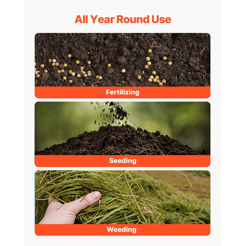 Διασκορπιστής γκαζόν VEVOR με ώθηση, πλάτος διασποράς 3 m, διασκορπιστής με δυνατότητα φορτίου 59 kg & ελαστικά παντός εδάφους 10 in, διασκορπιστές με διασπορά για κήπους και γκαζόν με πεζούς για έλεγχο ζιζανίων και λιπασμάτων σπόρων Διασκορπιστής γκαζόν VEVOR με ώθηση, πλάτος διασποράς 3 m, διασκορπιστής με δυνατότητα φορτίου 59 kg & ελαστικά παντός εδάφους 10 in, διασκορπιστές με διασπορά για κήπους και γκαζόν με πεζούς για έλεγχο ζιζανίων και λιπασμάτων σπόρων