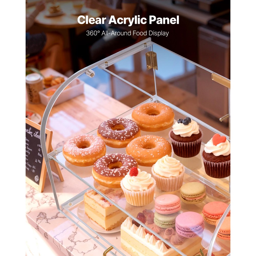 Βιτρίνα αρτοποιίας VEVOR, 2 επιπέδων επαγγελματική βιτρίνα ζαχαροπλαστικής για τον πάγκο εργασίας, διαφανές ακρυλικό κουτί ψωμιού για την κουζίνα, ντουλάπι κέικ για πάρτι με μαγνητική πίσω πόρτα για μπισκότα και επιδόρπιο ντόνατ, 558x355x355 mm Βιτρίνα αρτοποιίας VEVOR, 2 επιπέδων επαγγελματική βιτρίνα ζαχαροπλαστικής για τον πάγκο εργασίας, διαφανές ακρυλικό κουτί ψωμιού για την κουζίνα, ντουλάπι κέικ για πάρτι με μαγνητική πίσω πόρτα για μπισκότα και επιδόρπιο ντόνατ, 558x355x355 mm