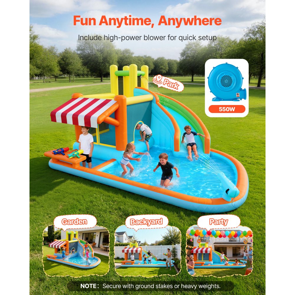 Φουσκωτό Σπιτάκι Αναπηδήσεων VEVOR, Νεροτσουλήθρα με Φουσκωτό Σπιτάκι Αναπηδήσεων 14,9 x 12,8 x 7,8 πόδια, Κάστρο-Ρελέ με Αναπηδήσεις, Ψηλή Τσουλήθρα, Πισίνα με Νερά & Περίπτερο Προσποίησης Αγοράς, για 3 έως 4 παιδιά ηλικίας 3 έως 8 ετών Φουσκωτό Σπιτάκι Αναπηδήσεων VEVOR, Νεροτσουλήθρα με Φουσκωτό Σπιτάκι Αναπηδήσεων 14,9 x 12,8 x 7,8 πόδια, Κάστρο-Ρελέ με Αναπηδήσεις, Ψηλή Τσουλήθρα, Πισίνα με Νερά & Περίπτερο Προσποίησης Αγοράς, για 3 έως 4 παιδιά ηλικίας 3 έως 8 ετών