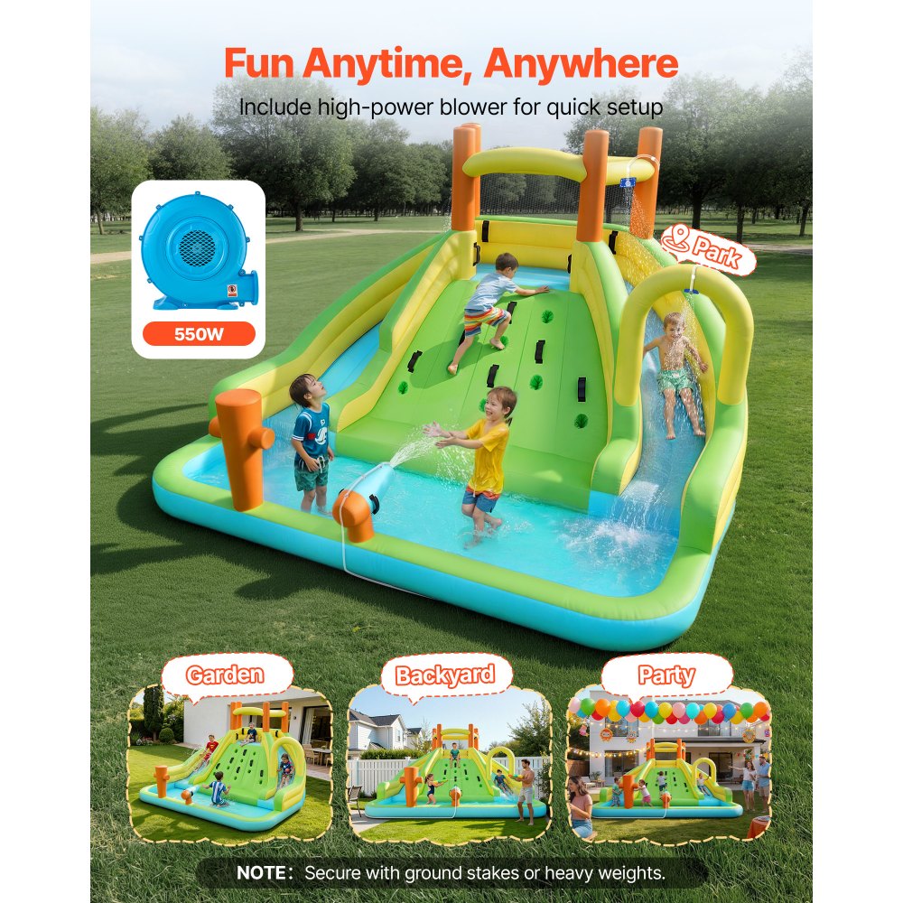 Φουσκωτό Σπιτάκι Αναπηδήσεων VEVOR, Νεροτσουλήθρα Φουσκωτού Σπιτιού Αναπηδήσεων 13,3 x 11,4 x 8,4 πόδια, Κάστρο-Ρηλάξ με Τοίχο Αναρρίχησης, Διπλές Ψηλές Τσουλήθρες, Πισίνα με Υδρομασάζ & Μίνι Ποδοσφαιράκι, για 3 έως 4 Παιδιά Ηλικίας 3 έως 8 Φουσκωτό Σπιτάκι Αναπηδήσεων VEVOR, Νεροτσουλήθρα Φουσκωτού Σπιτιού Αναπηδήσεων 13,3 x 11,4 x 8,4 πόδια, Κάστρο-Ρηλάξ με Τοίχο Αναρρίχησης, Διπλές Ψηλές Τσουλήθρες, Πισίνα με Υδρομασάζ & Μίνι Ποδοσφαιράκι, για 3 έως 4 Παιδιά Ηλικίας 3 έως 8
