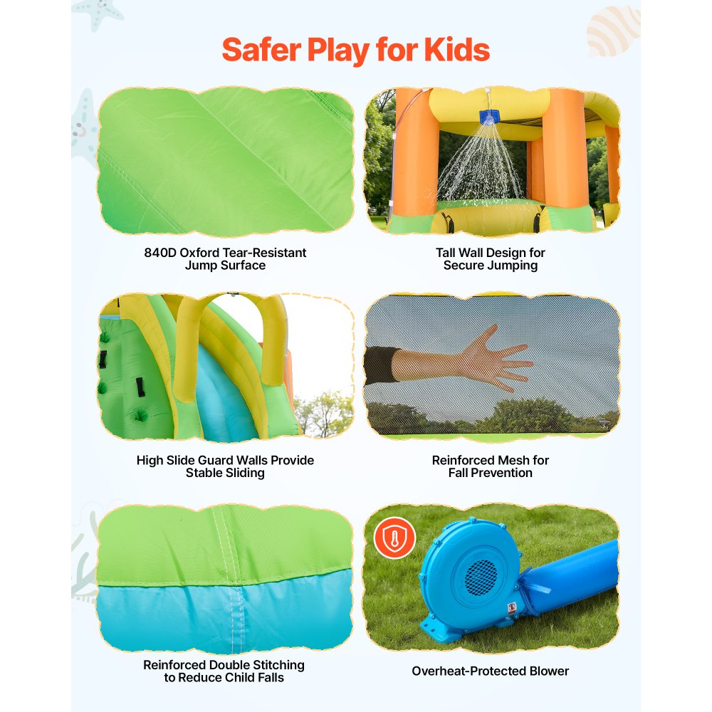 Φουσκωτό Σπιτάκι Αναπηδήσεων VEVOR, Νεροτσουλήθρα Φουσκωτού Σπιτιού Αναπηδήσεων 13,3 x 11,4 x 8,4 πόδια, Κάστρο-Ρηλάξ με Τοίχο Αναρρίχησης, Διπλές Ψηλές Τσουλήθρες, Πισίνα με Υδρομασάζ & Μίνι Ποδοσφαιράκι, για 3 έως 4 Παιδιά Ηλικίας 3 έως 8 Φουσκωτό Σπιτάκι Αναπηδήσεων VEVOR, Νεροτσουλήθρα Φουσκωτού Σπιτιού Αναπηδήσεων 13,3 x 11,4 x 8,4 πόδια, Κάστρο-Ρηλάξ με Τοίχο Αναρρίχησης, Διπλές Ψηλές Τσουλήθρες, Πισίνα με Υδρομασάζ & Μίνι Ποδοσφαιράκι, για 3 έως 4 Παιδιά Ηλικίας 3 έως 8