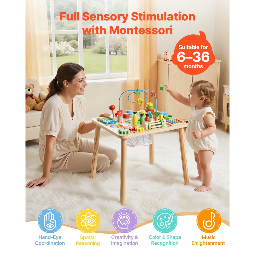 Τραπέζι Δραστηριοτήτων VEVOR Montessori για νήπιο 1-3 ετών, Ξύλινο Γραφείο Δραστηριοτήτων Learn 13 σε 1, Παιδικό Τραπέζι Παιχνιδιού για Αγόρια & Κορίτσια Ηλικίας 6+ Μηνών, Υπέροχα Γενέθλια, Χριστούγεννα, Δώρο για την Ημέρα του Παιδιού Τραπέζι Δραστηριοτήτων VEVOR Montessori για νήπιο 1-3 ετών, Ξύλινο Γραφείο Δραστηριοτήτων Learn 13 σε 1, Παιδικό Τραπέζι Παιχνιδιού για Αγόρια & Κορίτσια Ηλικίας 6+ Μηνών, Υπέροχα Γενέθλια, Χριστούγεννα, Δώρο για την Ημέρα του Παιδιού