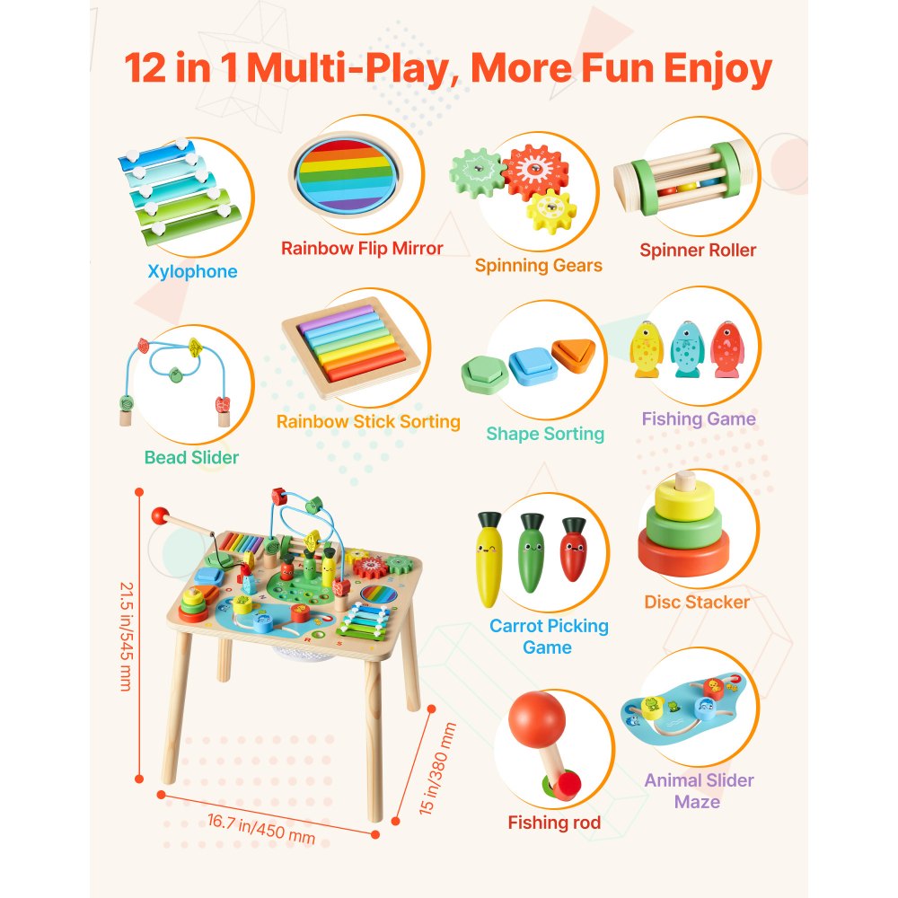 Τραπέζι Δραστηριοτήτων VEVOR Montessori για νήπιο 1-3 ετών, Ξύλινο Γραφείο Δραστηριοτήτων Learn 13 σε 1, Παιδικό Τραπέζι Παιχνιδιού για Αγόρια & Κορίτσια Ηλικίας 6+ Μηνών, Υπέροχα Γενέθλια, Χριστούγεννα, Δώρο για την Ημέρα του Παιδιού Τραπέζι Δραστηριοτήτων VEVOR Montessori για νήπιο 1-3 ετών, Ξύλινο Γραφείο Δραστηριοτήτων Learn 13 σε 1, Παιδικό Τραπέζι Παιχνιδιού για Αγόρια & Κορίτσια Ηλικίας 6+ Μηνών, Υπέροχα Γενέθλια, Χριστούγεννα, Δώρο για την Ημέρα του Παιδιού