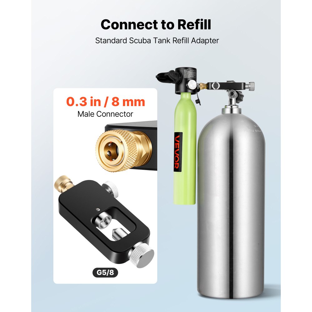 Φορητός προσαρμογέας επαναπλήρωσης φιάλης οξυγόνου VEVOR, αρσενικός σύνδεσμος 8 mm, προσαρμογέας επαναπλήρωσης φιάλης οξυγόνου για καταδυτικό εξοπλισμό φιάλης οξυγόνου, σταθμός πλήρωσης υψηλής πίεσης για υποβρύχια εξερεύνηση Φορητός προσαρμογέας επαναπλήρωσης φιάλης οξυγόνου VEVOR, αρσενικός σύνδεσμος 8 mm, προσαρμογέας επαναπλήρωσης φιάλης οξυγόνου για καταδυτικό εξοπλισμό φιάλης οξυγόνου, σταθμός πλήρωσης υψηλής πίεσης για υποβρύχια εξερεύνηση