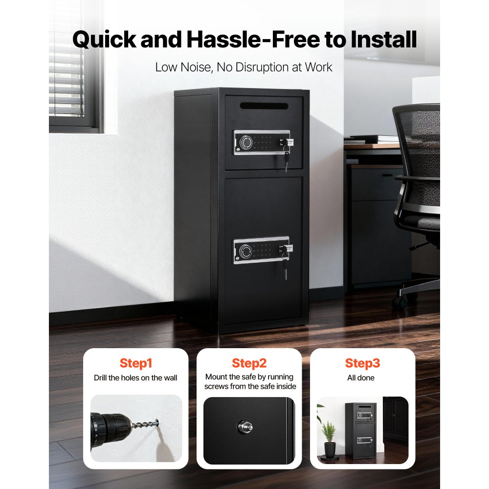 Χρηματοκιβώτιο VEVOR 7,2 κυβικών ποδιών, Διπλό Χρηματοκιβώτιο με Κλειδαριά, Κλειδί, Κωδικός Πρόσβασης και LED, Πυράντοχο Θησαυροφυλάκιο Ψυχρής Έλασης από Ατσάλι με Θυρίδα Αποθήκευσης για Χρήματα, Έγγραφα, Κοσμήματα και Τιμαλφή, Εύκολη Συναρμολόγηση, Μαύρο Χρηματοκιβώτιο VEVOR 7,2 κυβικών ποδιών, Διπλό Χρηματοκιβώτιο με Κλειδαριά, Κλειδί, Κωδικός Πρόσβασης και LED, Πυράντοχο Θησαυροφυλάκιο Ψυχρής Έλασης από Ατσάλι με Θυρίδα Αποθήκευσης για Χρήματα, Έγγραφα, Κοσμήματα και Τιμαλφή, Εύκολη Συναρμολόγηση, Μαύρο